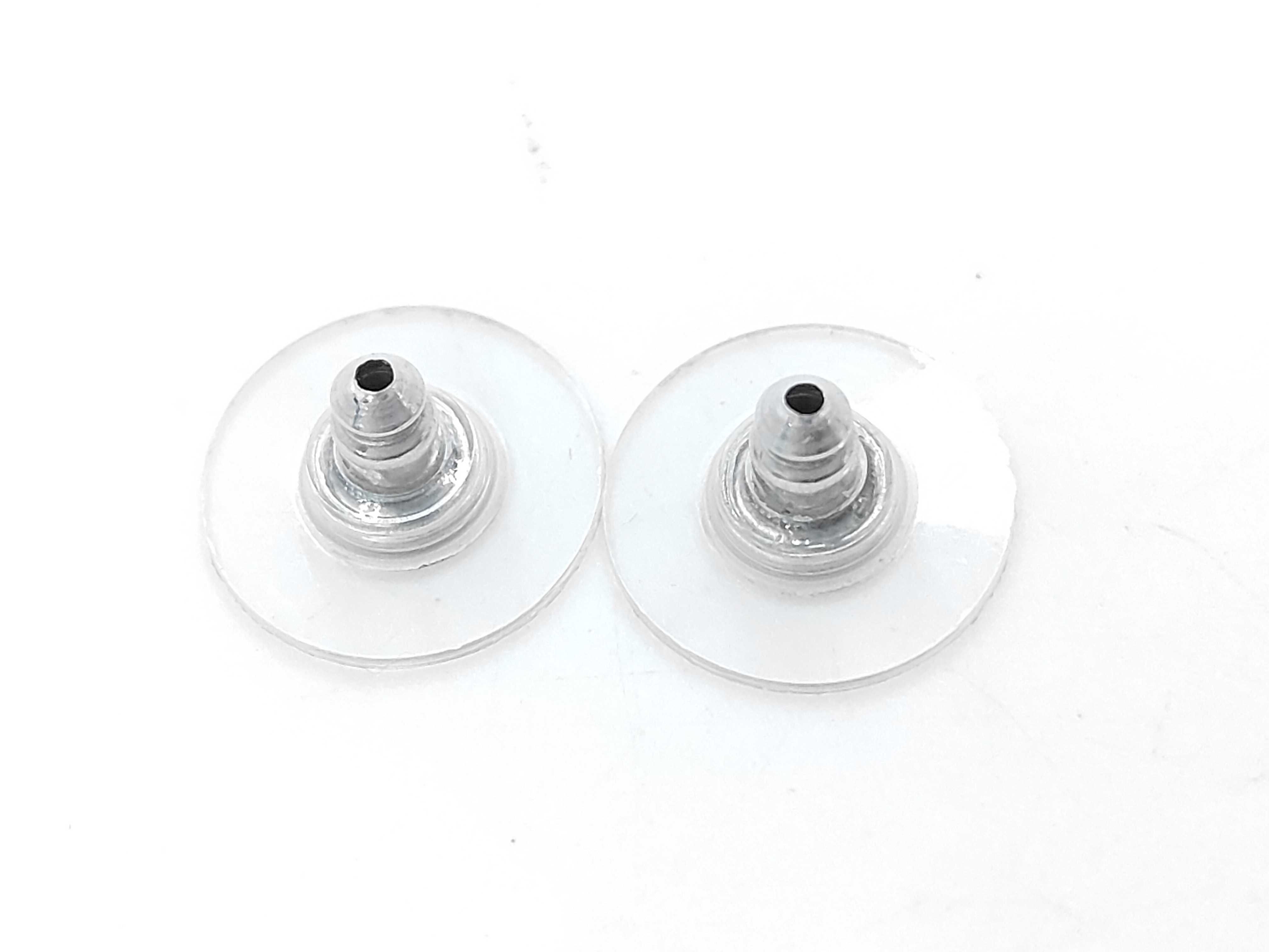 Coco Mark Earrings, Rhinestone, Silver, 09C, Chanel Earrings — view 5