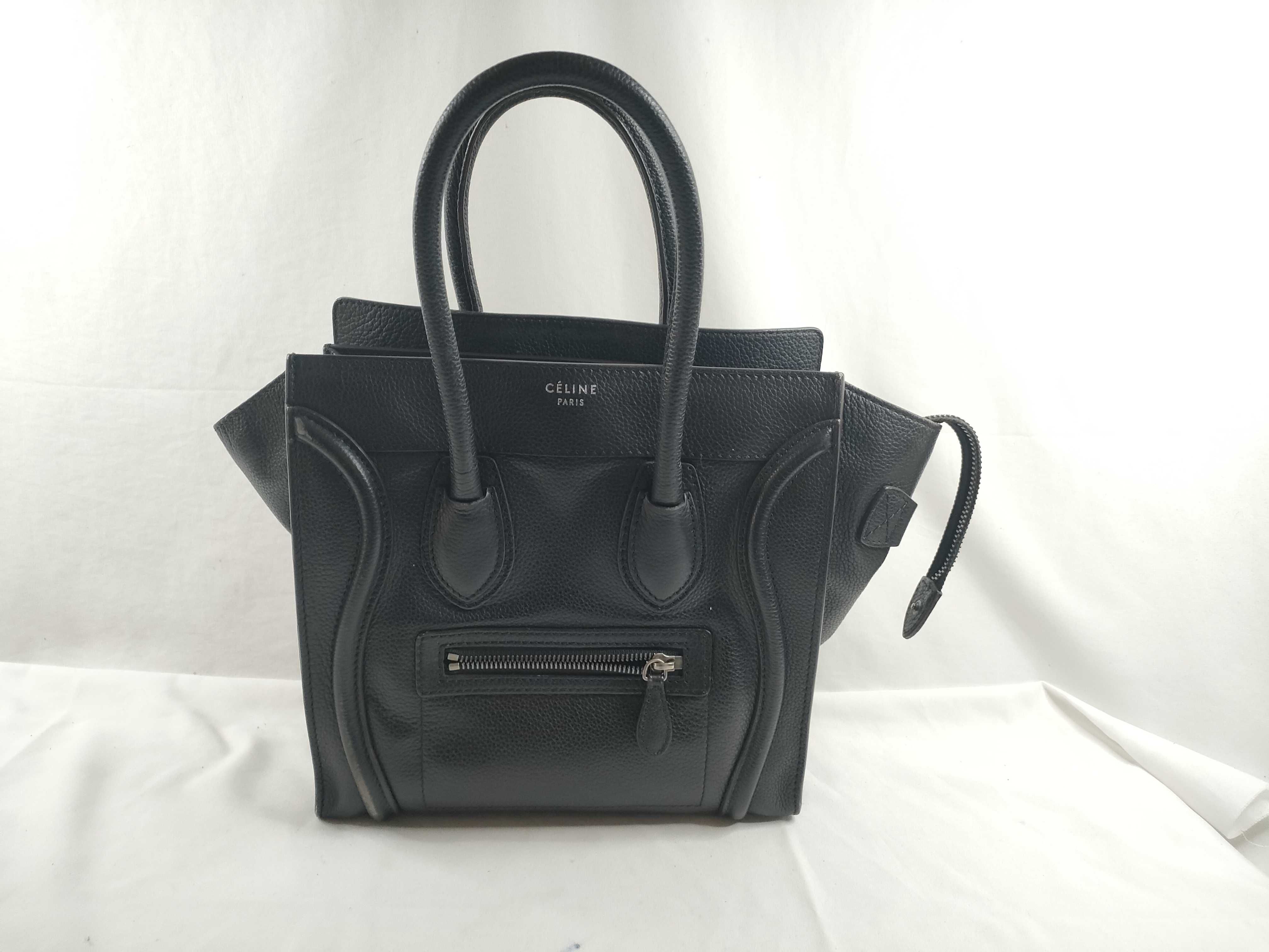 Luggage Micro Shopper Leather Black Handbag