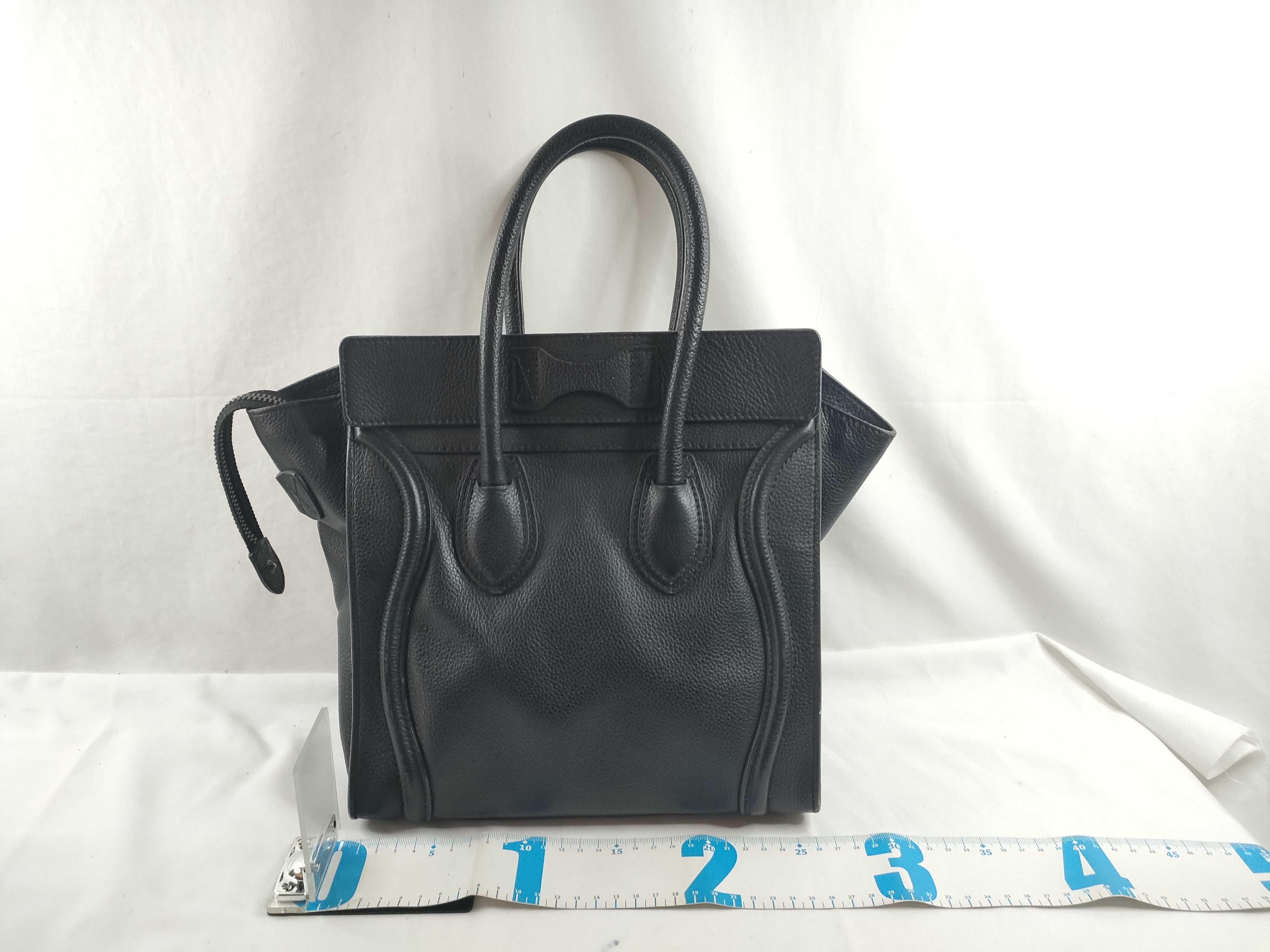 Luggage Micro Shopper Leather Black Handbag — view 2