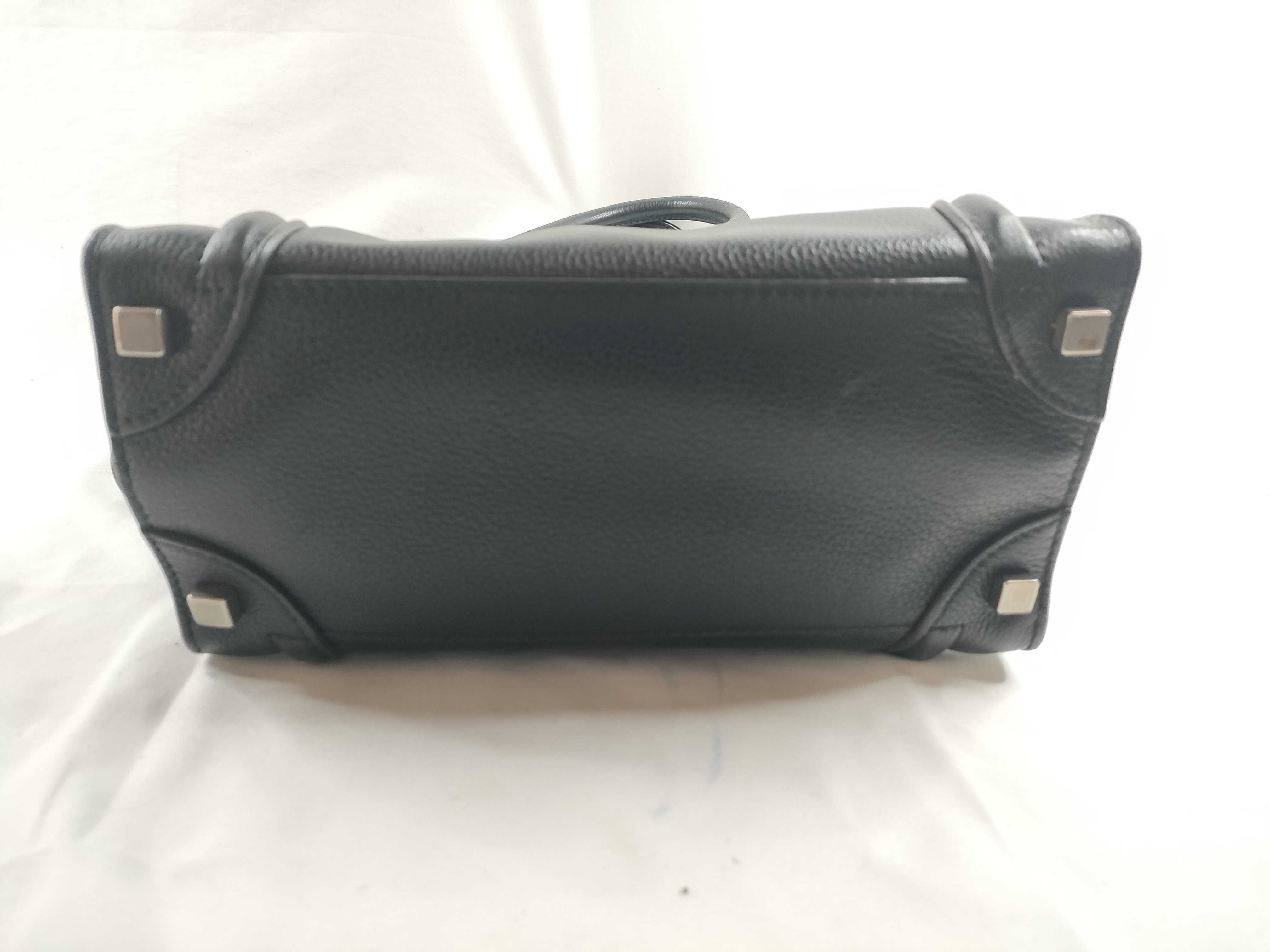 Luggage Micro Shopper Leather Black Handbag — view 4
