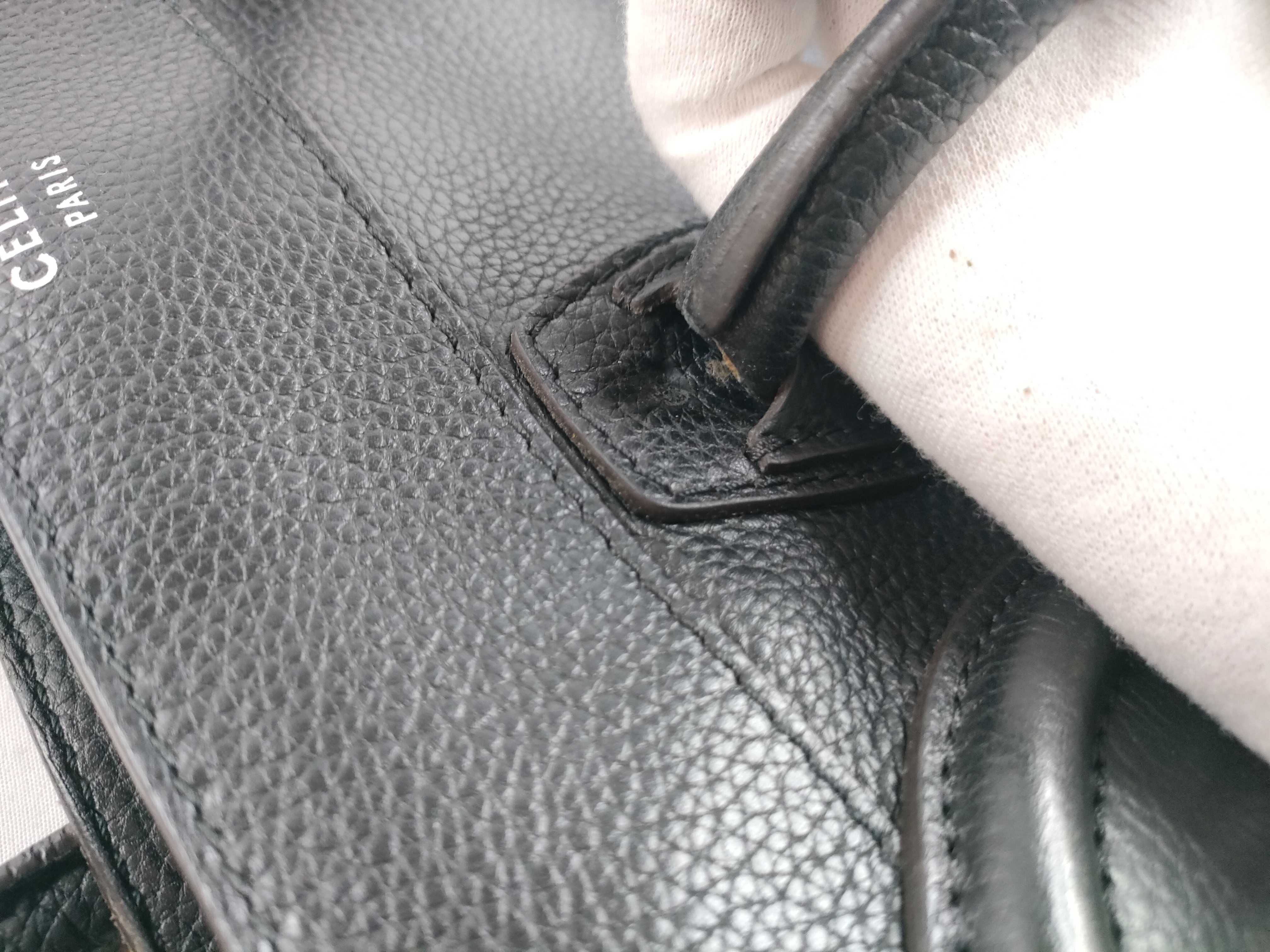 Luggage Micro Shopper Leather Black Handbag — view 8