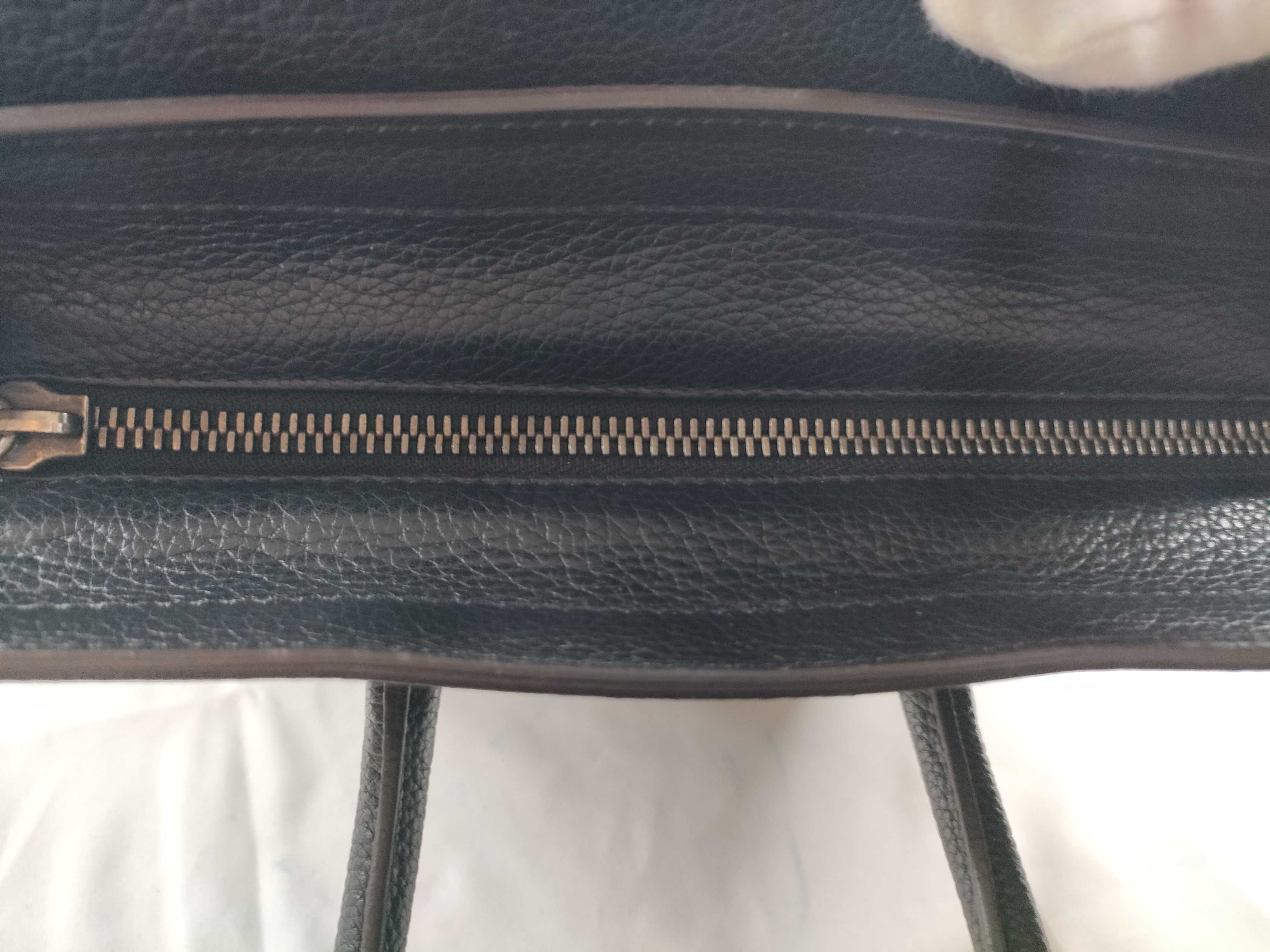 Luggage Micro Shopper Leather Black Handbag — view 9