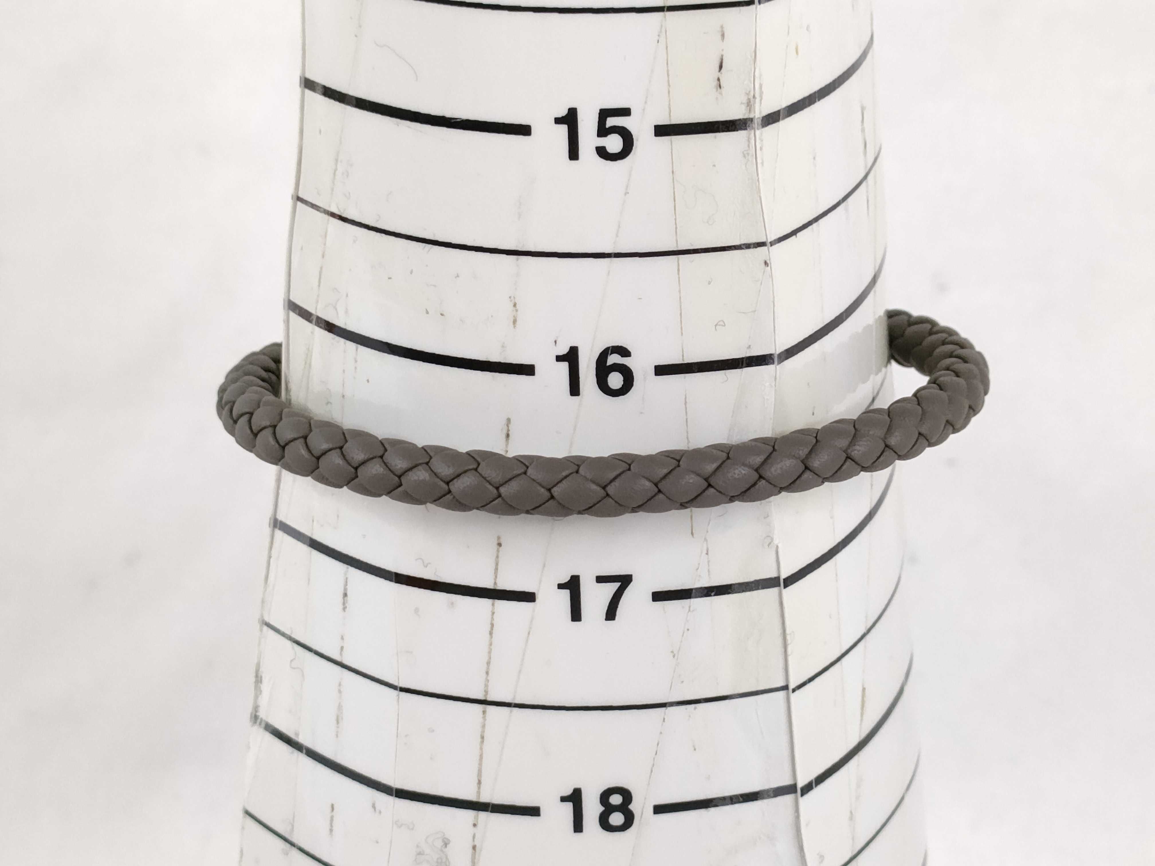Jumbo Braided Bracelet, Dark Gray x Silver Hardware, Unused, Bracelet/Bangle — view 9