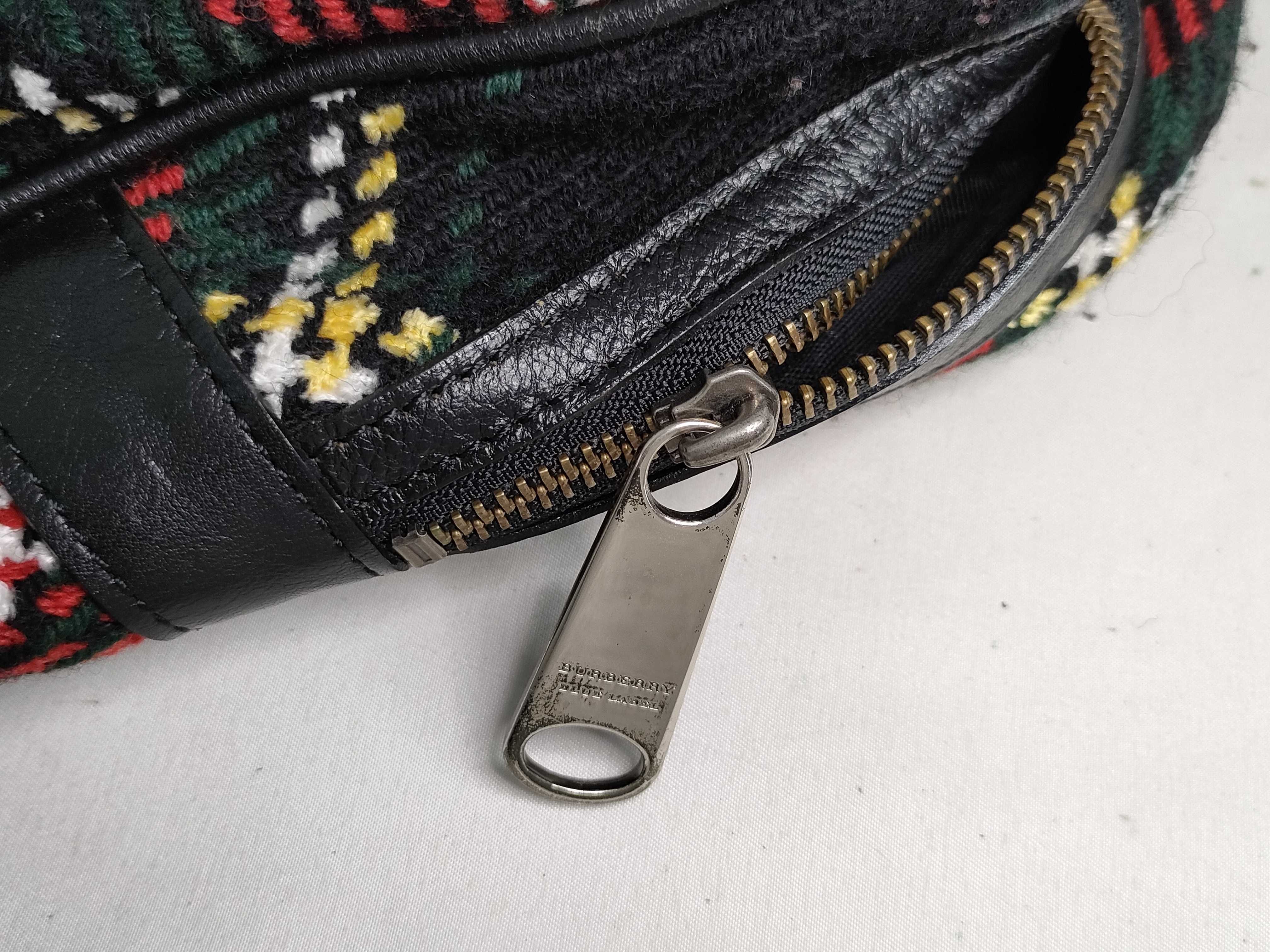 Blue Label Burberry Shoulder Bag Check Wool Tote Bag — view 13