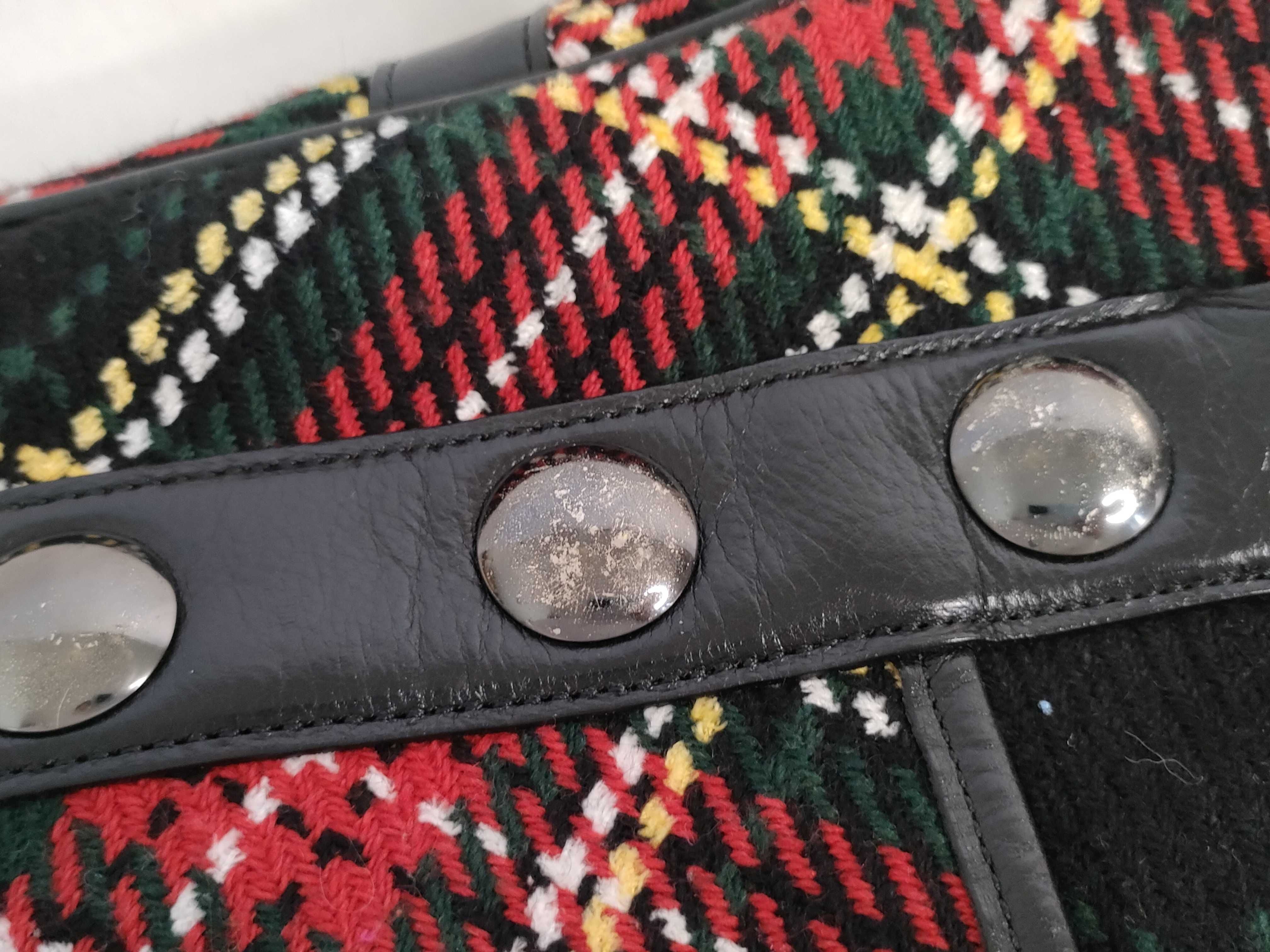 Blue Label Burberry Shoulder Bag Check Wool Tote Bag — view 15