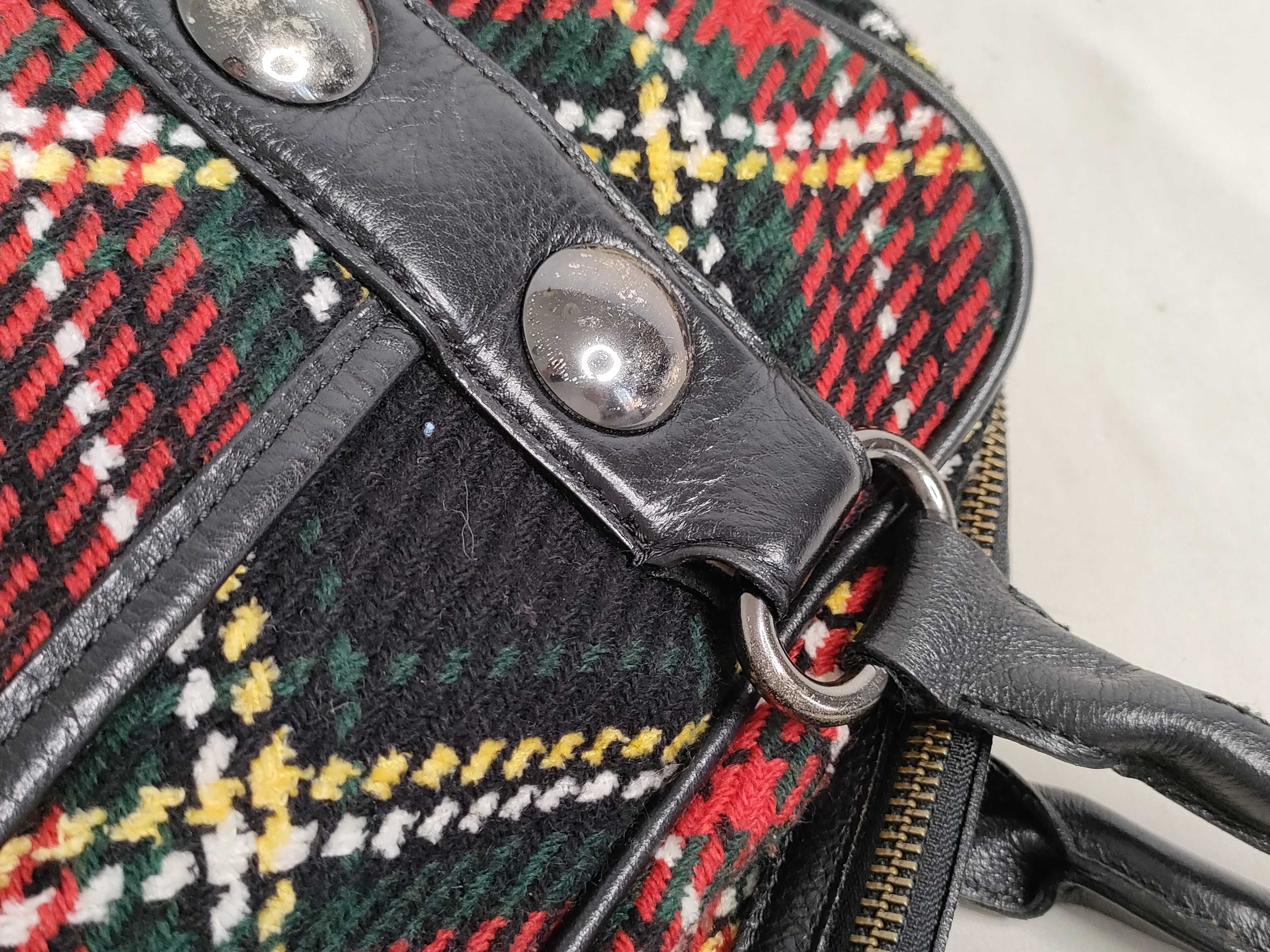 Blue Label Burberry Shoulder Bag Check Wool Tote Bag — view 5