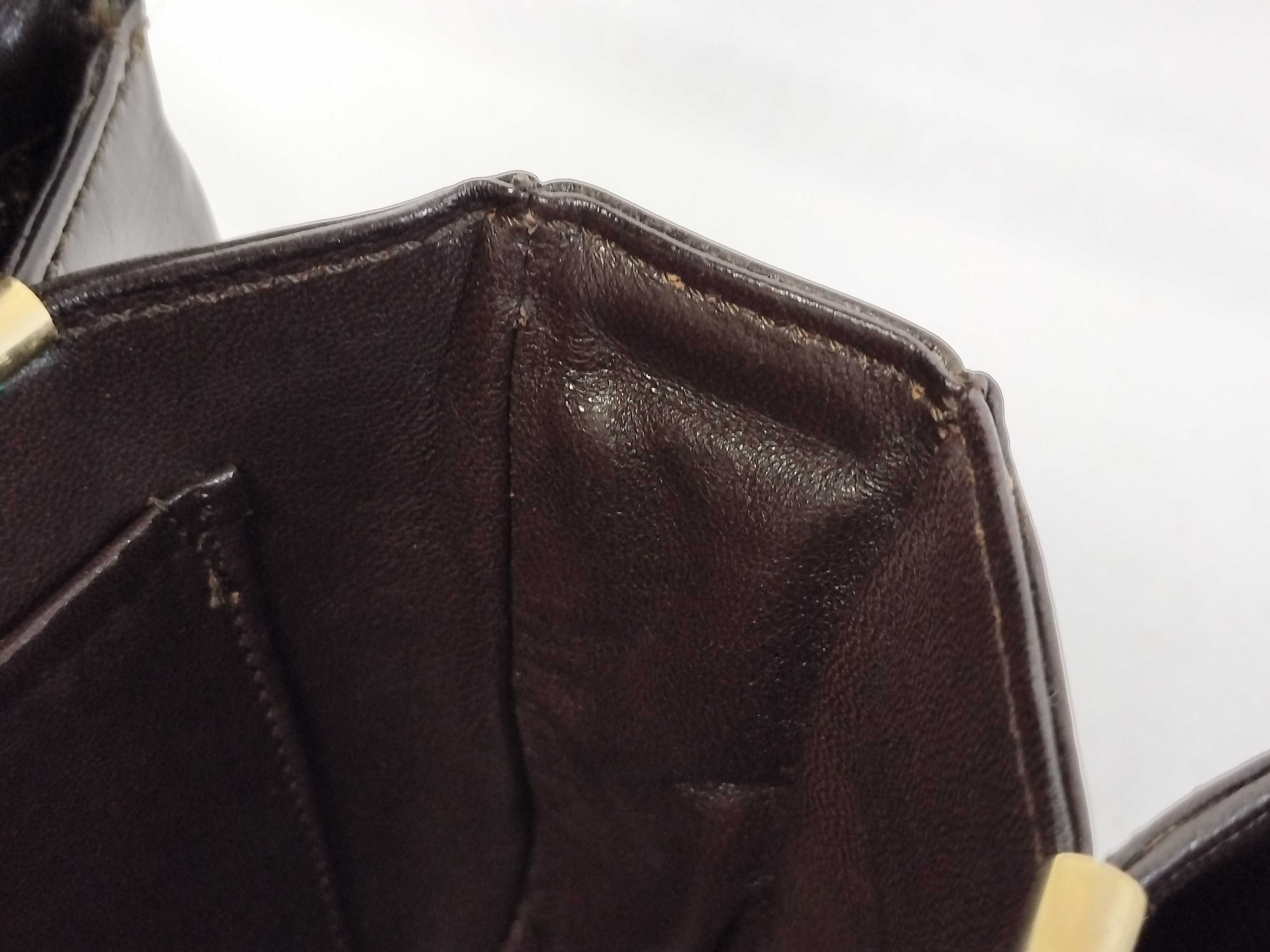 Leather One-Shoulder Bag with Carriage Hardware, Brown — view 11