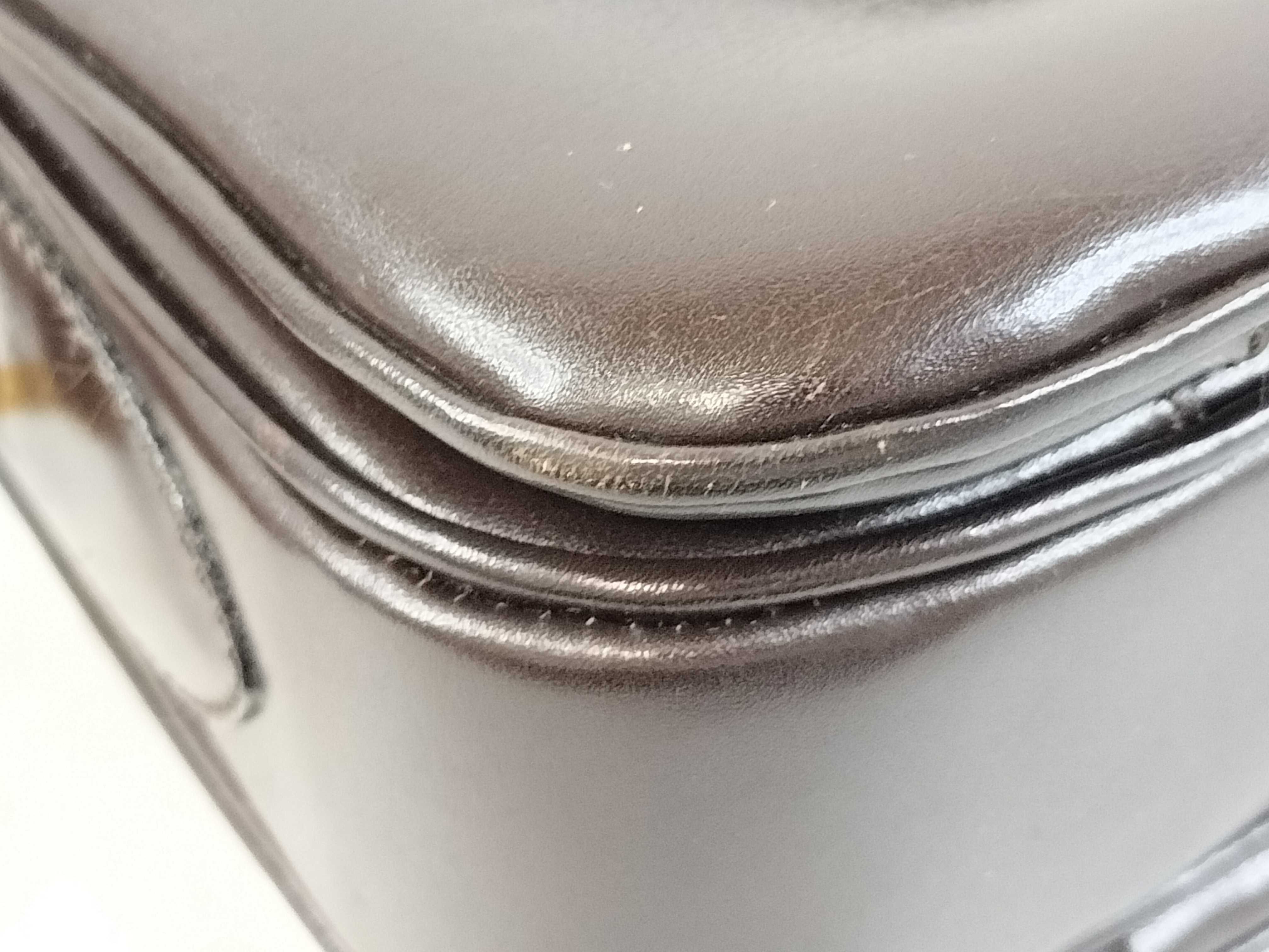 Leather One-Shoulder Bag with Carriage Hardware, Brown — view 6