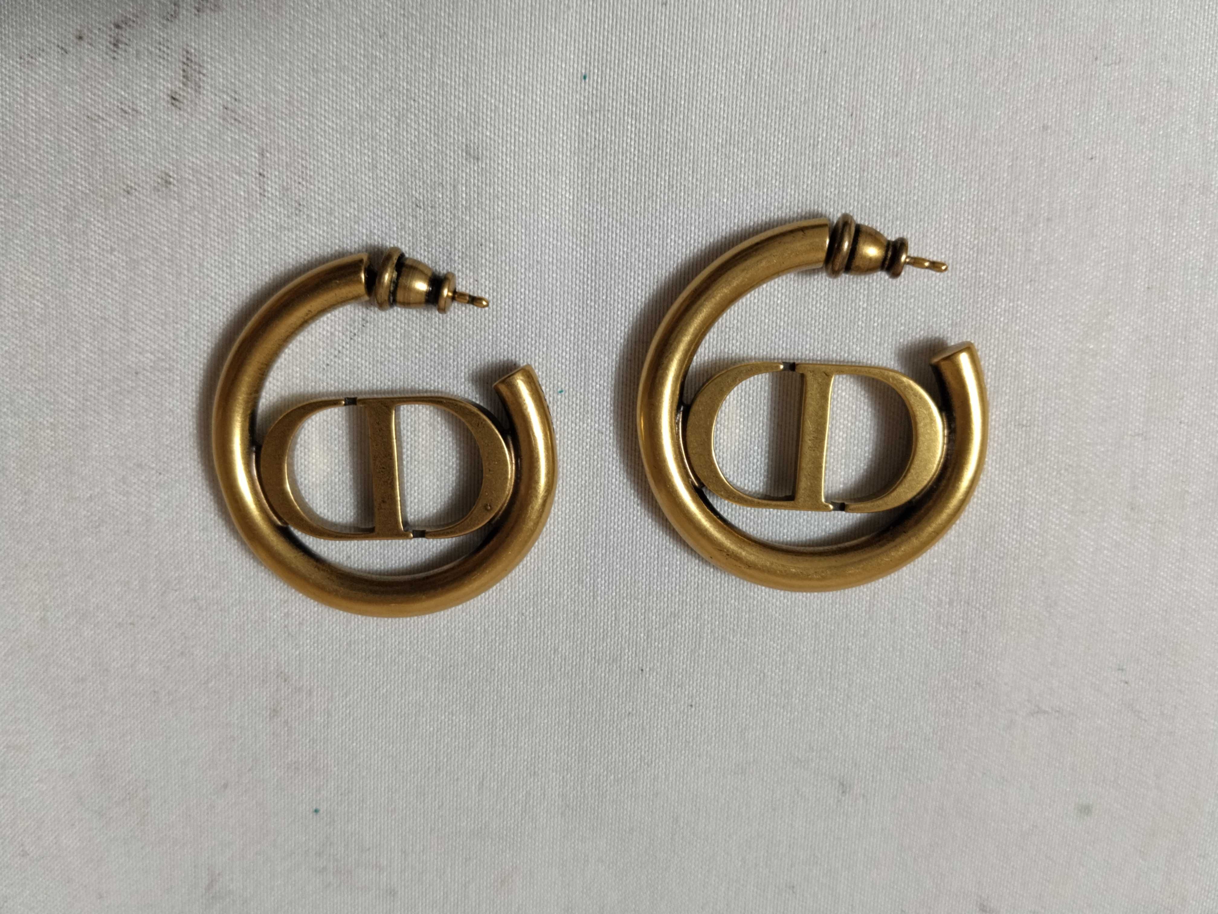 Montaigne Antique Gold CD Logo Earrings — view 2