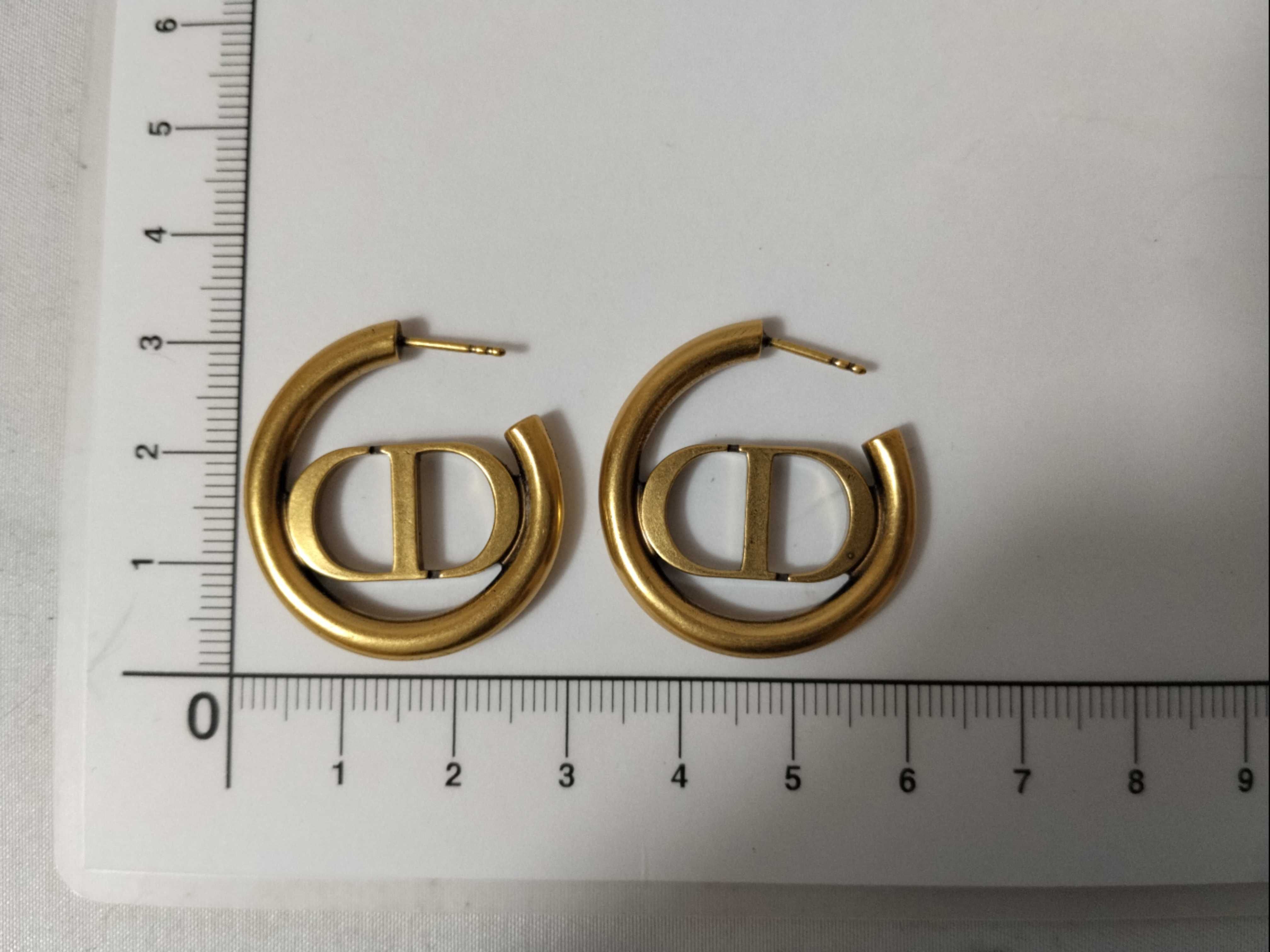 Montaigne Antique Gold CD Logo Earrings — view 6