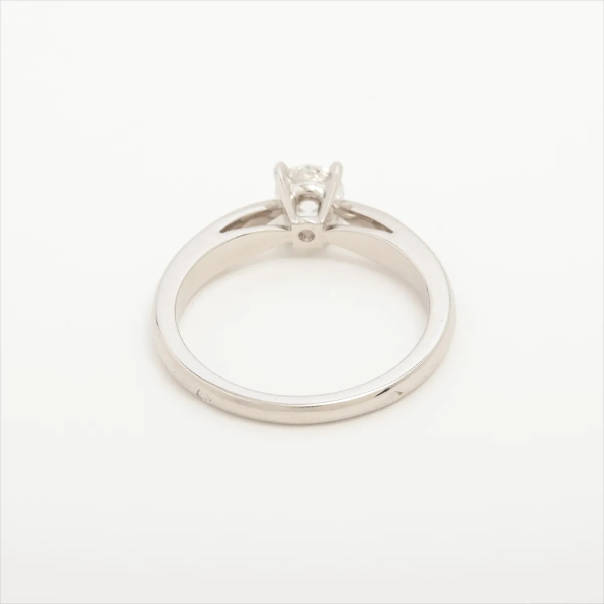 Bonheur Solitaire Diamond Ring Pt950 4.3g 0.41 E VVS2 EX NONE 51 JM039375 Hallmark Fading — view 2