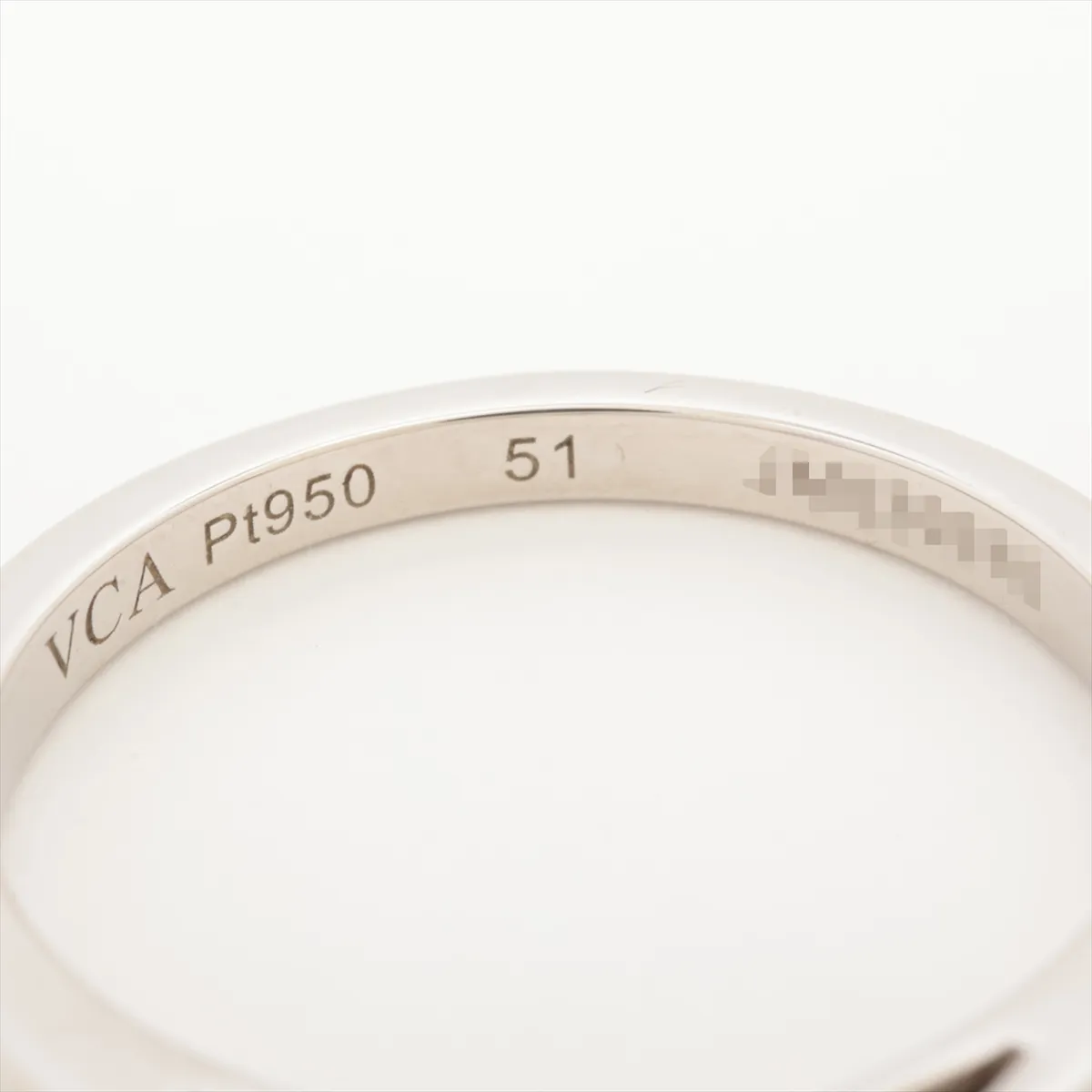 Bonheur Solitaire Diamond Ring Pt950 4.3g 0.41 E VVS2 EX NONE 51 JM039375 Hallmark Fading — view 3