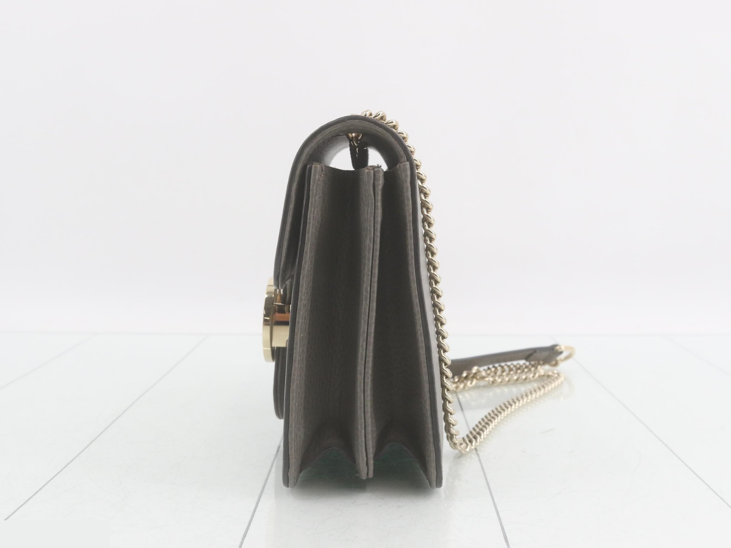 Interlocking G Leather Chain Shoulder Bag — view 3