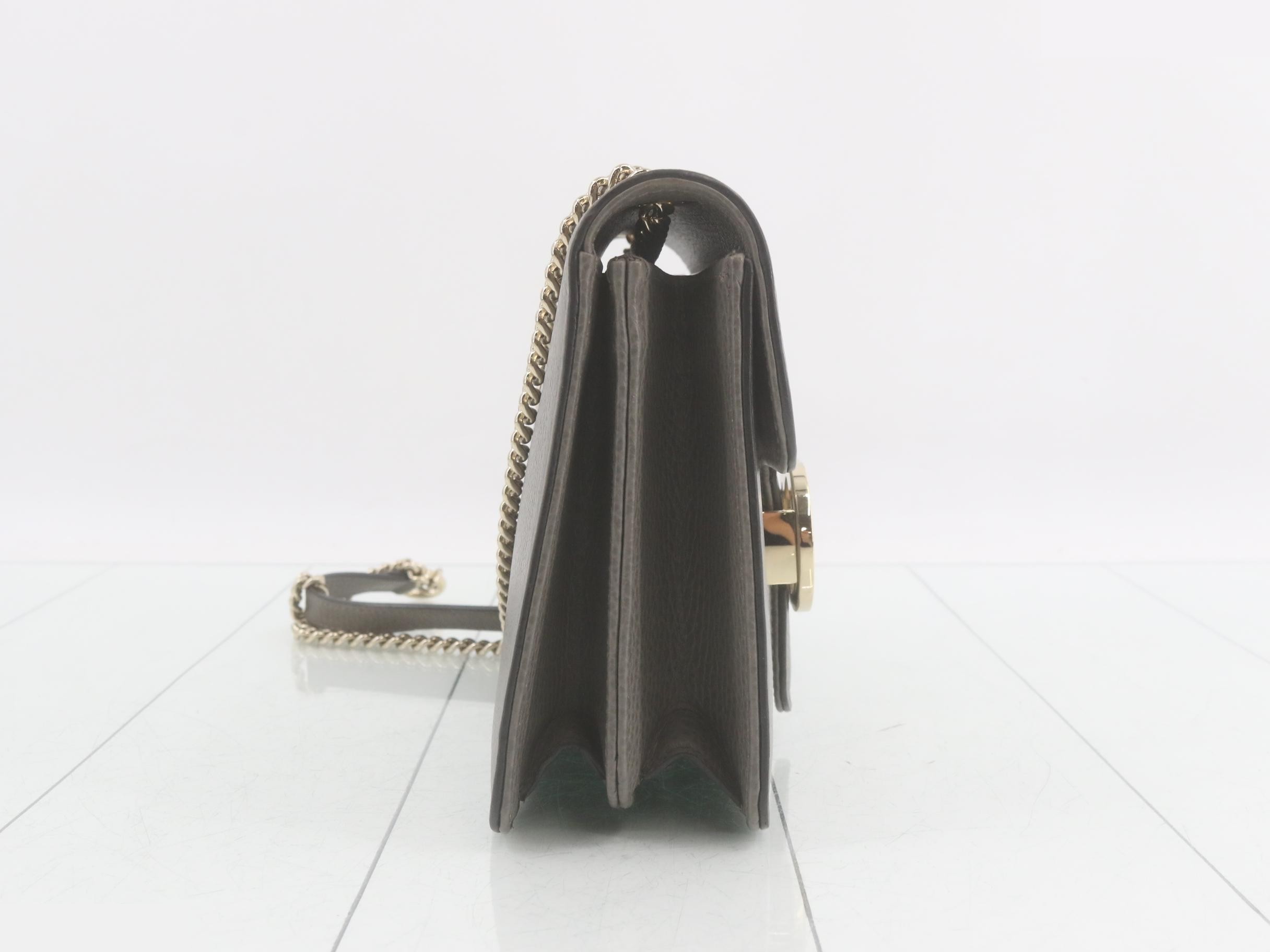 Interlocking G Leather Chain Shoulder Bag — view 4