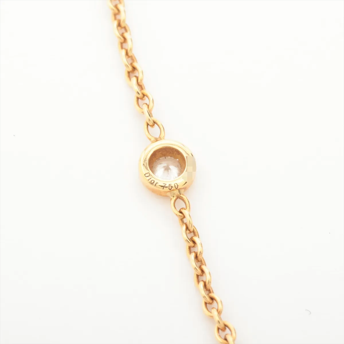 Mimi Wi 1P Diamond Bracelet 750 (Yellow Gold) 1.3g F3365 Clasp engraving — view 5