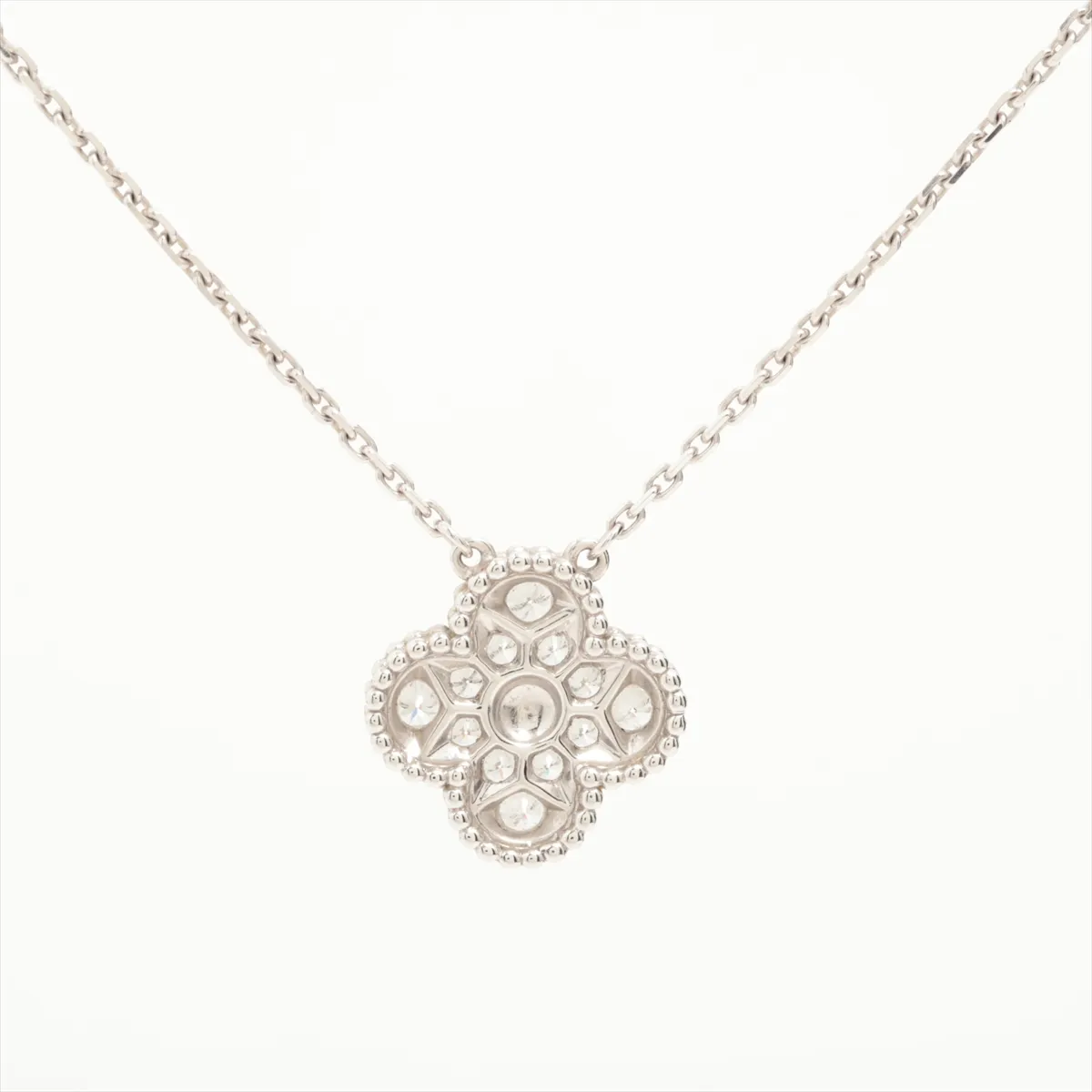 Vintage Alhambra Diamond Necklace 750(WG) 5.6g JA529409 — view 2