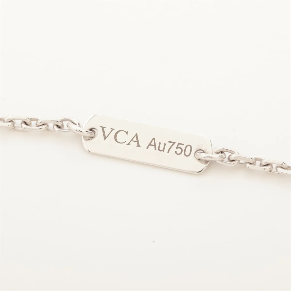 Vintage Alhambra Diamond Necklace 750(WG) 5.6g JA529409 — view 4
