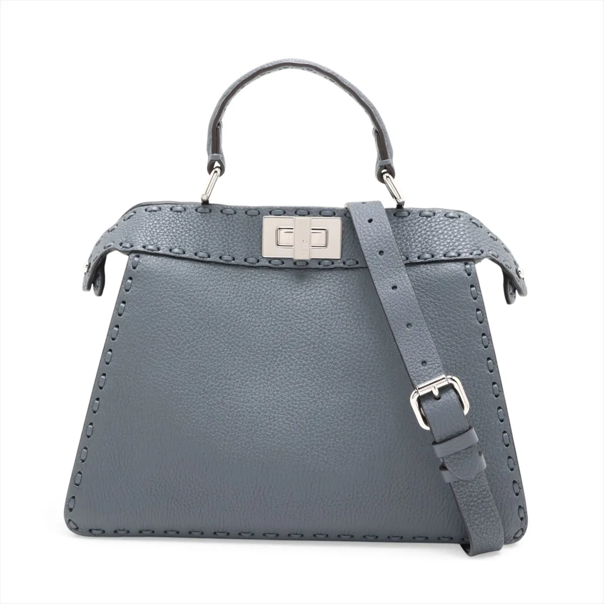 Selleria Peekaboo I.U. Small 8BN327 Leather 2-Way Handbag, Gray