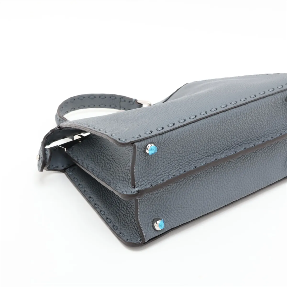 Selleria Peekaboo I.U. Small 8BN327 Leather 2-Way Handbag, Gray — view 4