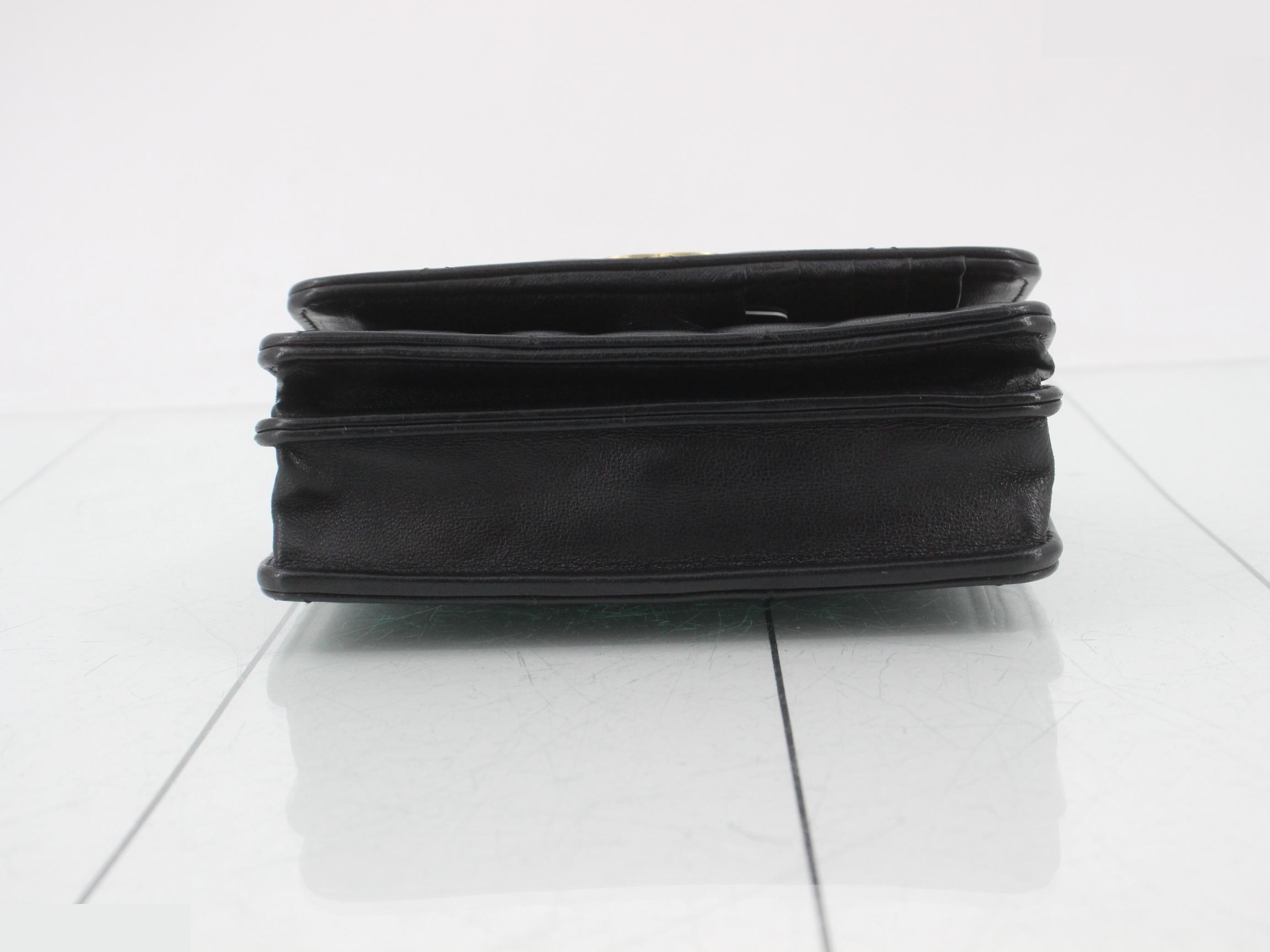 Matelassé Lambskin Chain Wallet, Black — view 3