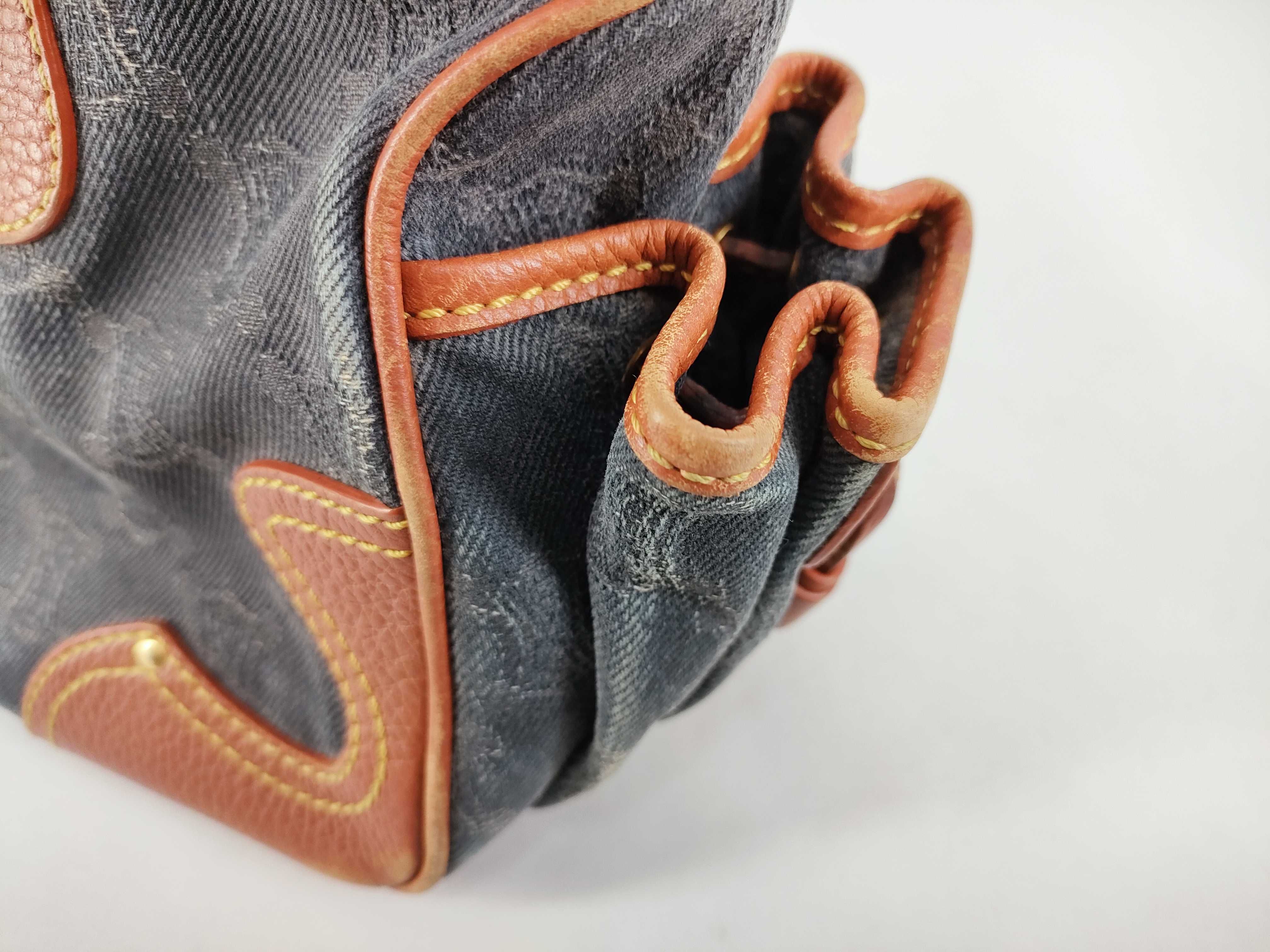 Boogie Bag Triomphe Denim Leather Handbag — view 13