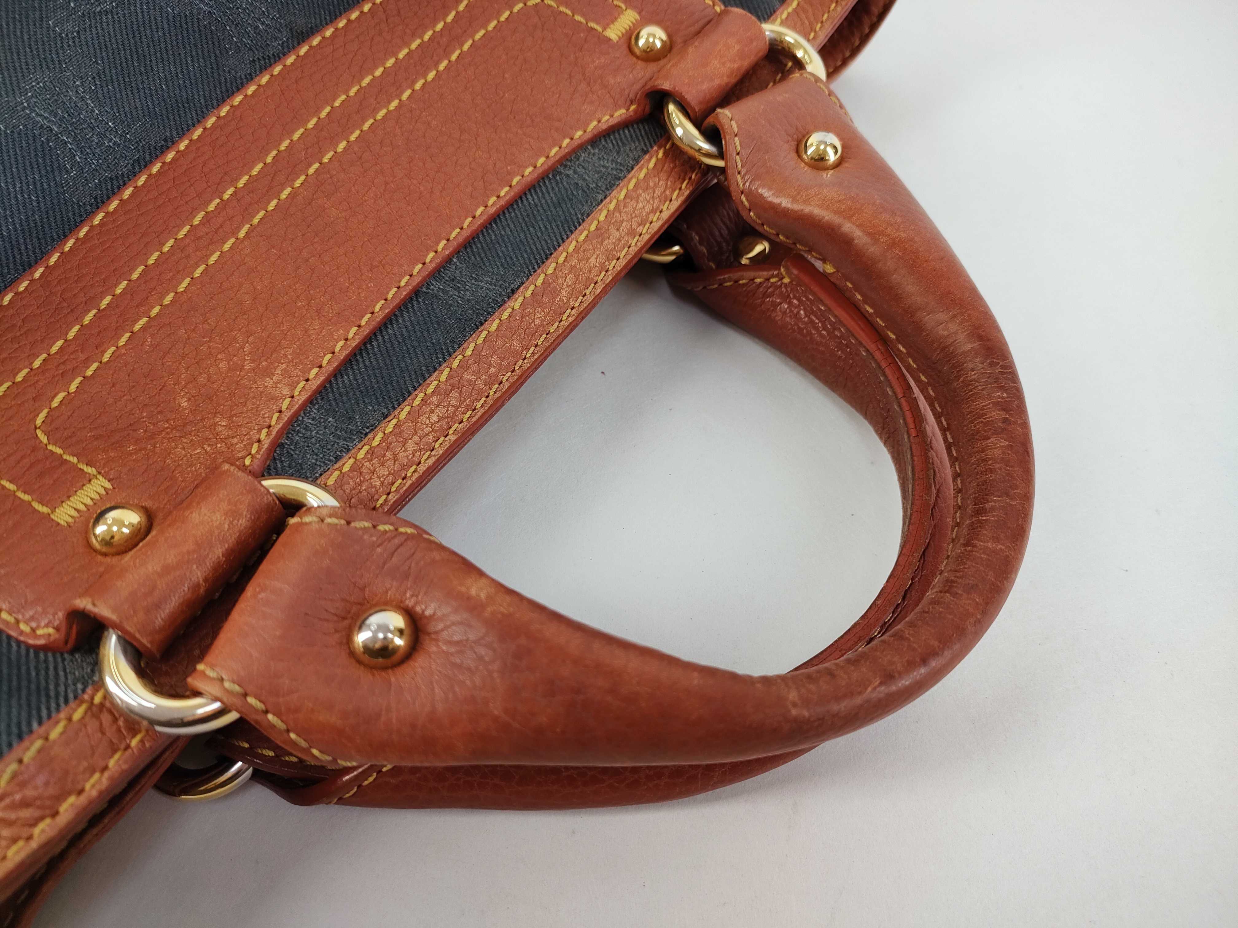 Boogie Bag Triomphe Denim Leather Handbag — view 3