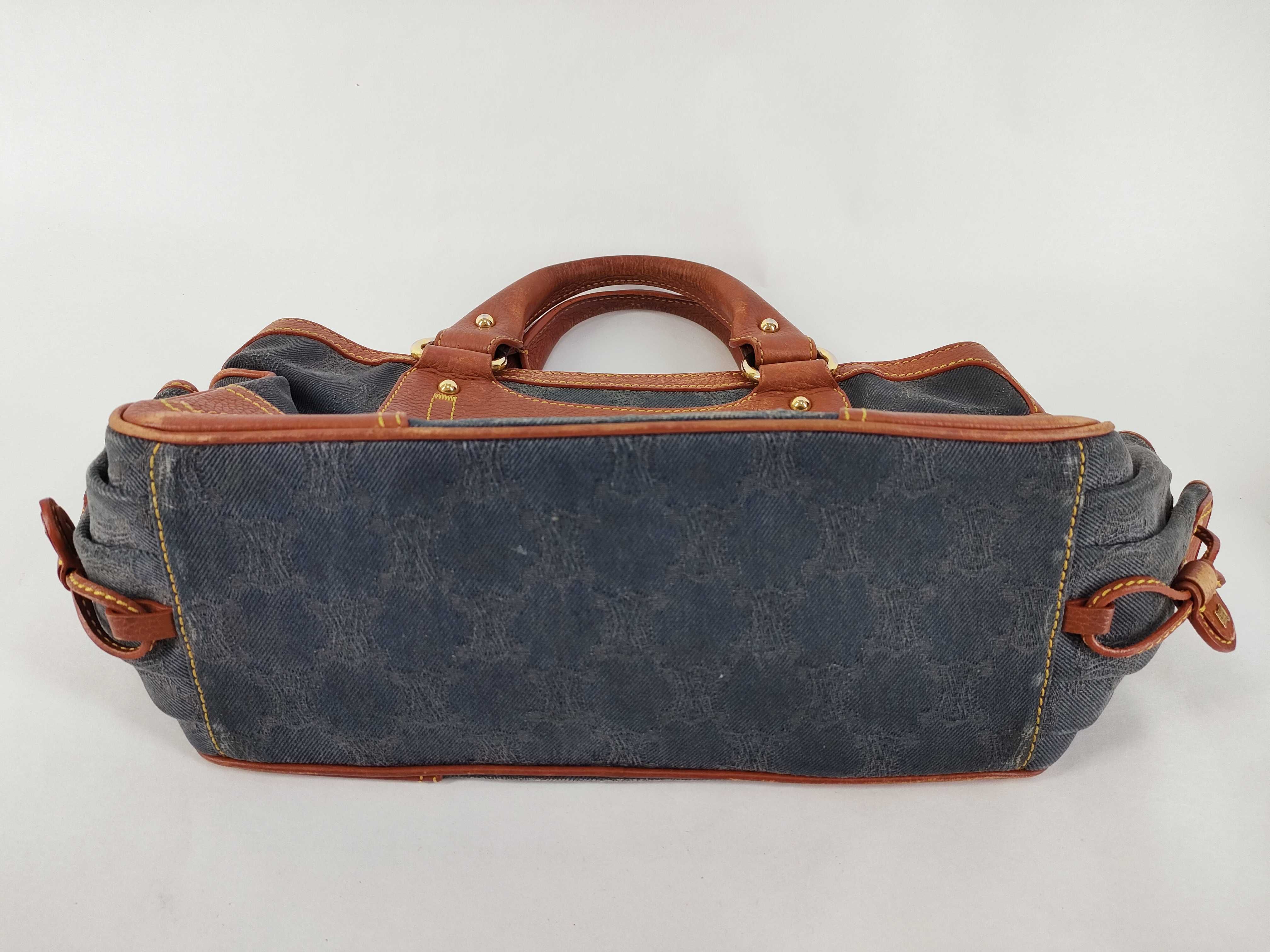Boogie Bag Triomphe Denim Leather Handbag — view 7