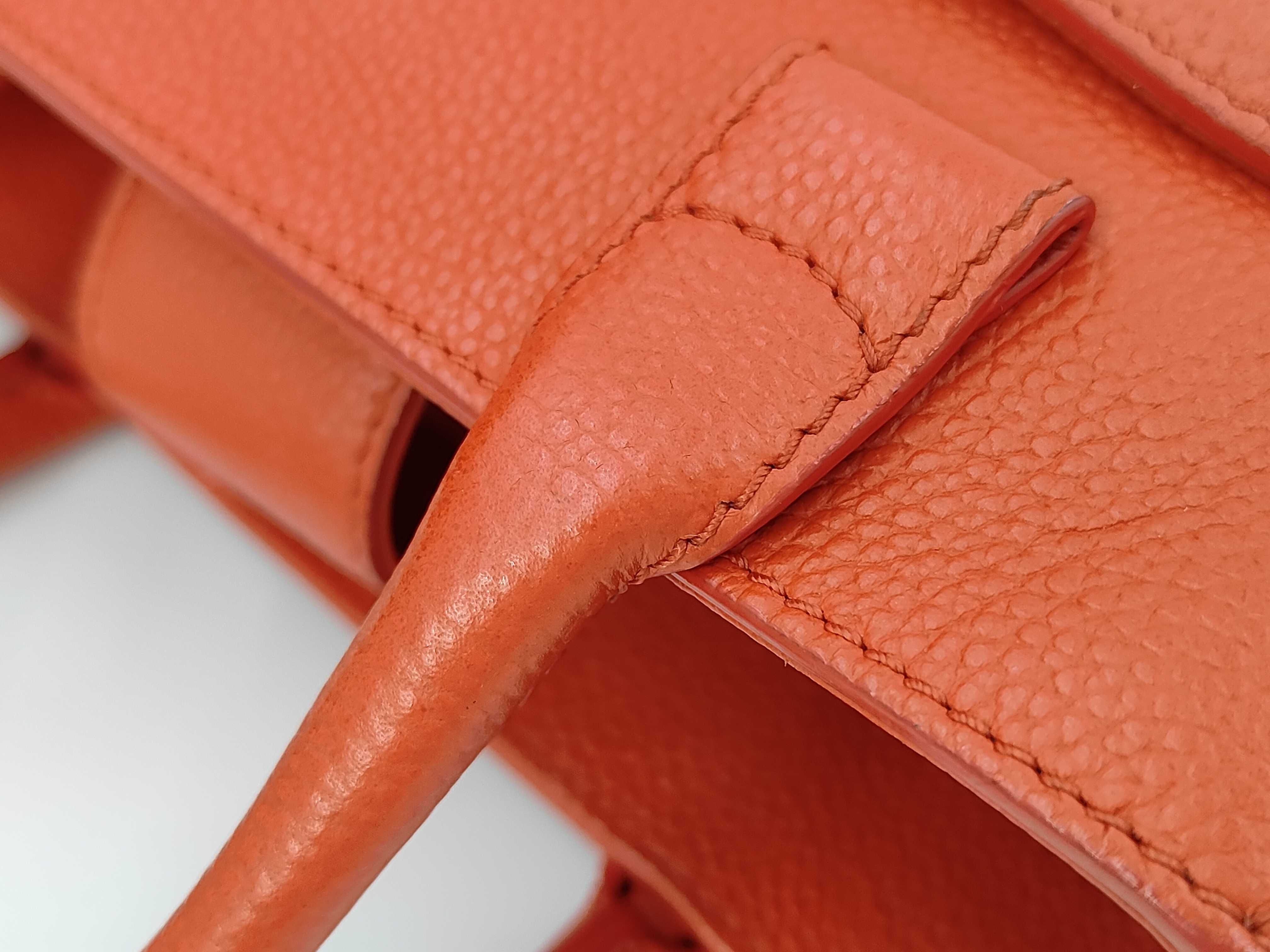 Neo Executive Tote Small, Caviar Leather, Gold Hardware, 2-way Handbag/Shoulder Bag, Orange, Serial Number 23 — view 7