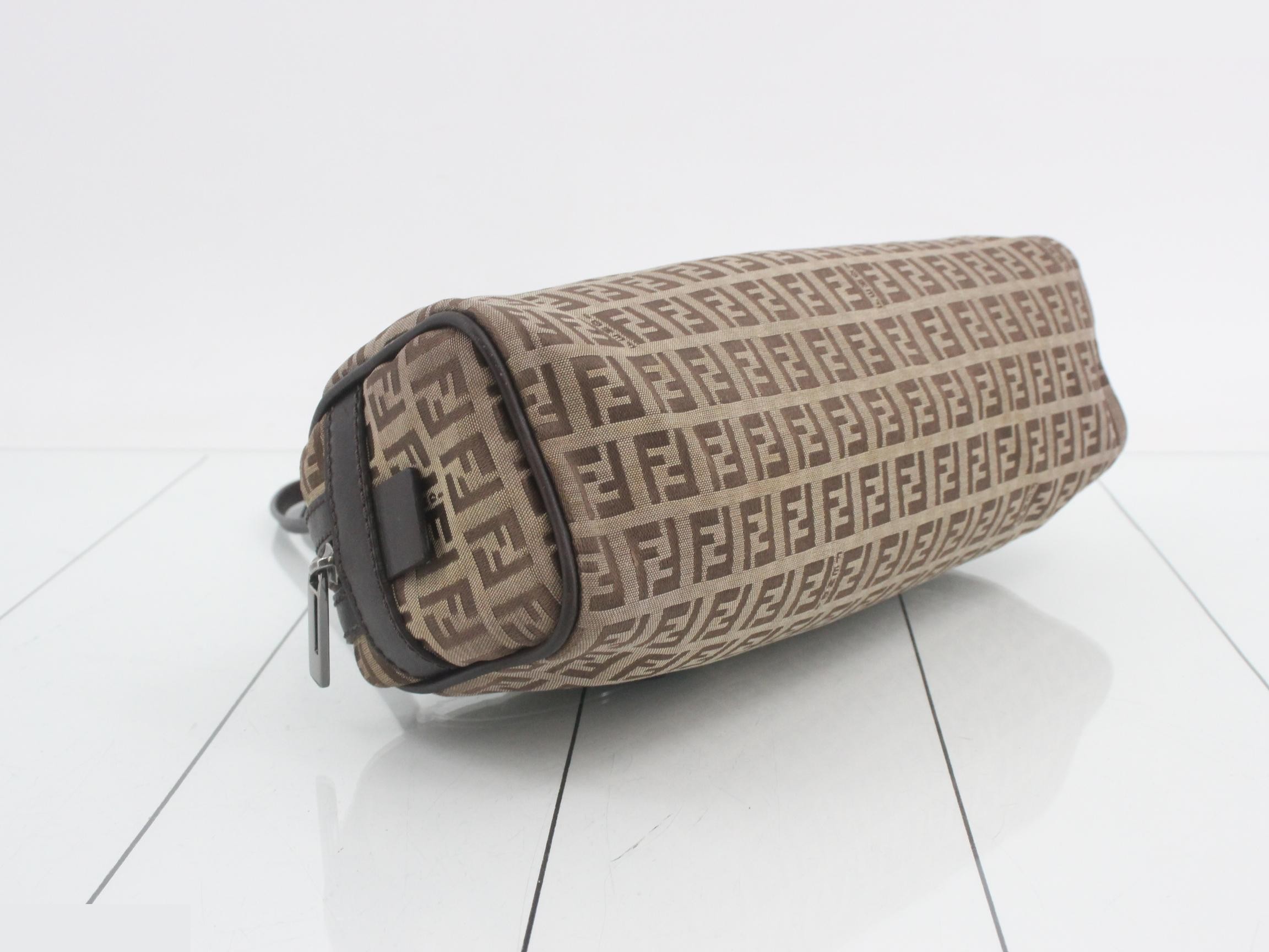 Zucchino handbag, beige canvas and leather. — view 5