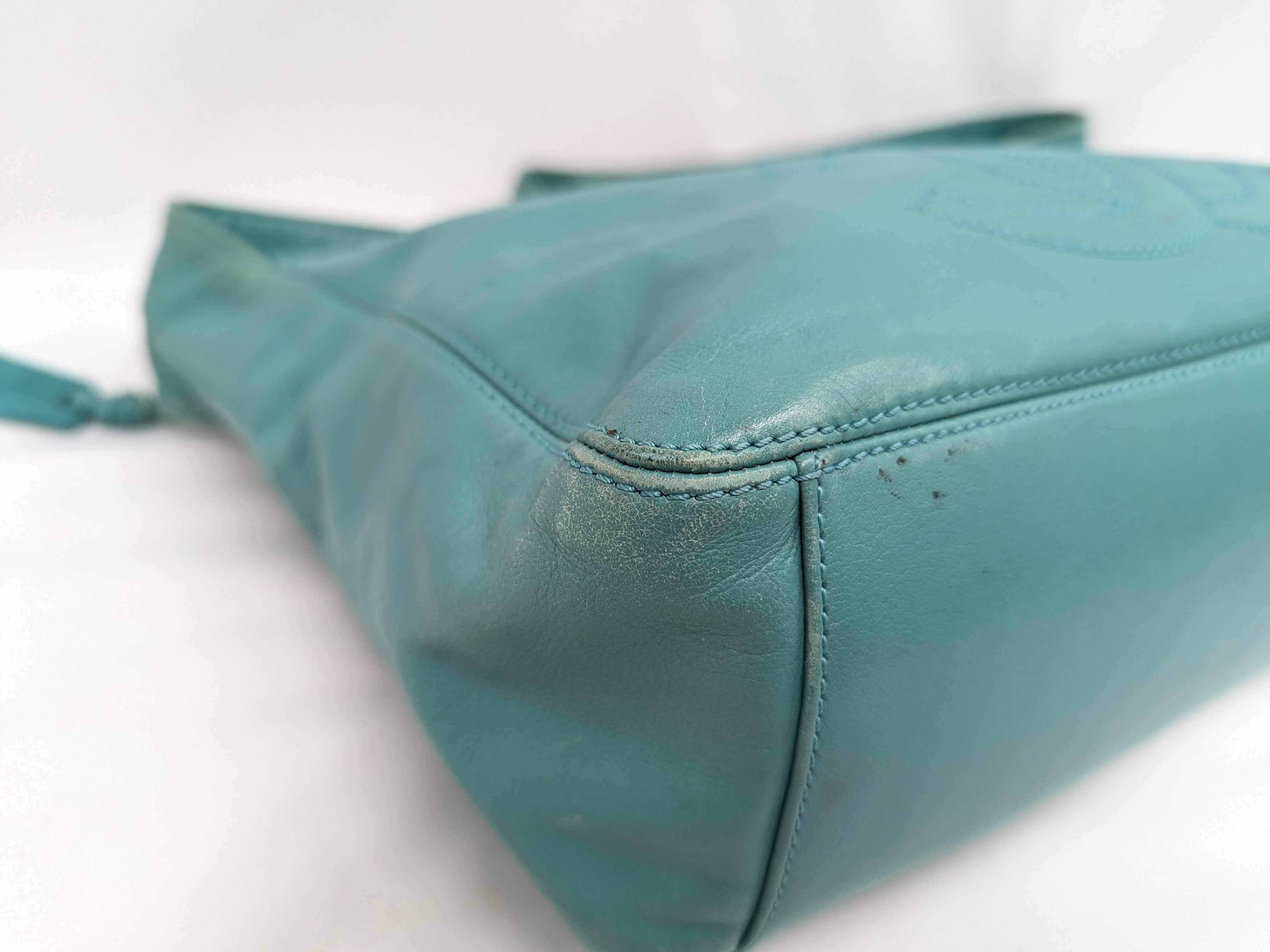 Calfskin One-Shoulder Bag, Emerald Green, Series 5 Handbag — view 3