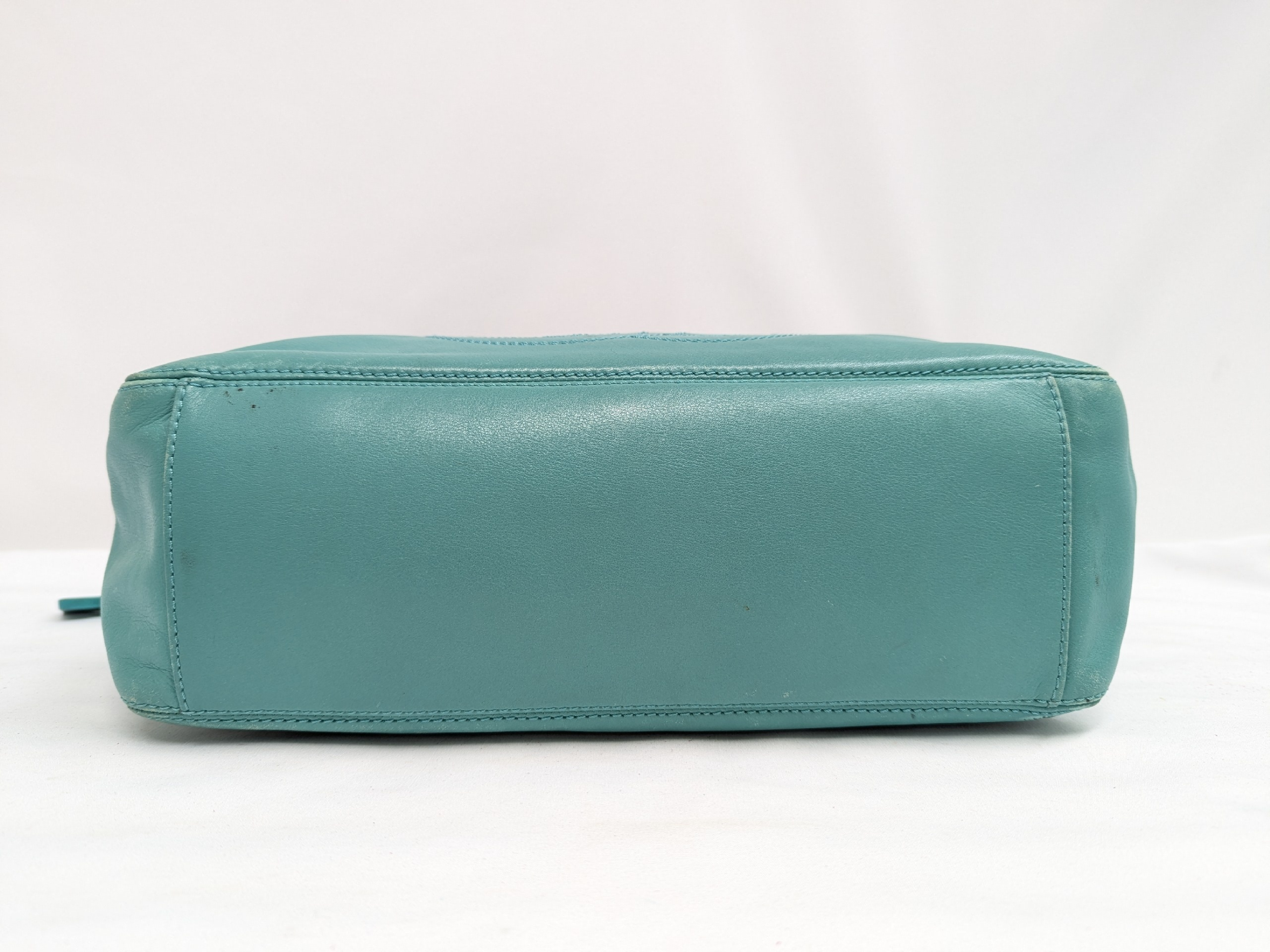 Calfskin One-Shoulder Bag, Emerald Green, Series 5 Handbag — view 5