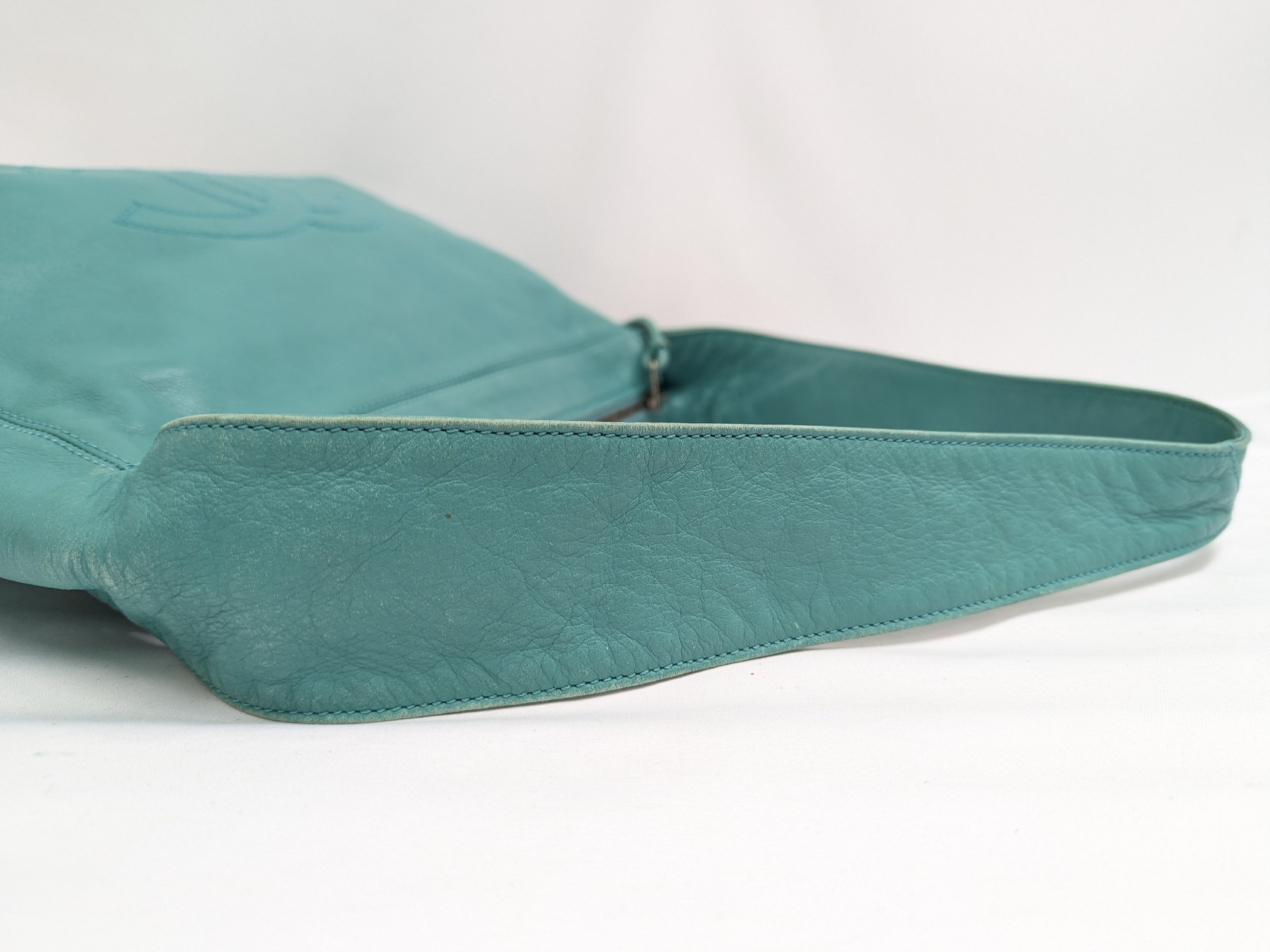 Calfskin One-Shoulder Bag, Emerald Green, Series 5 Handbag — view 6