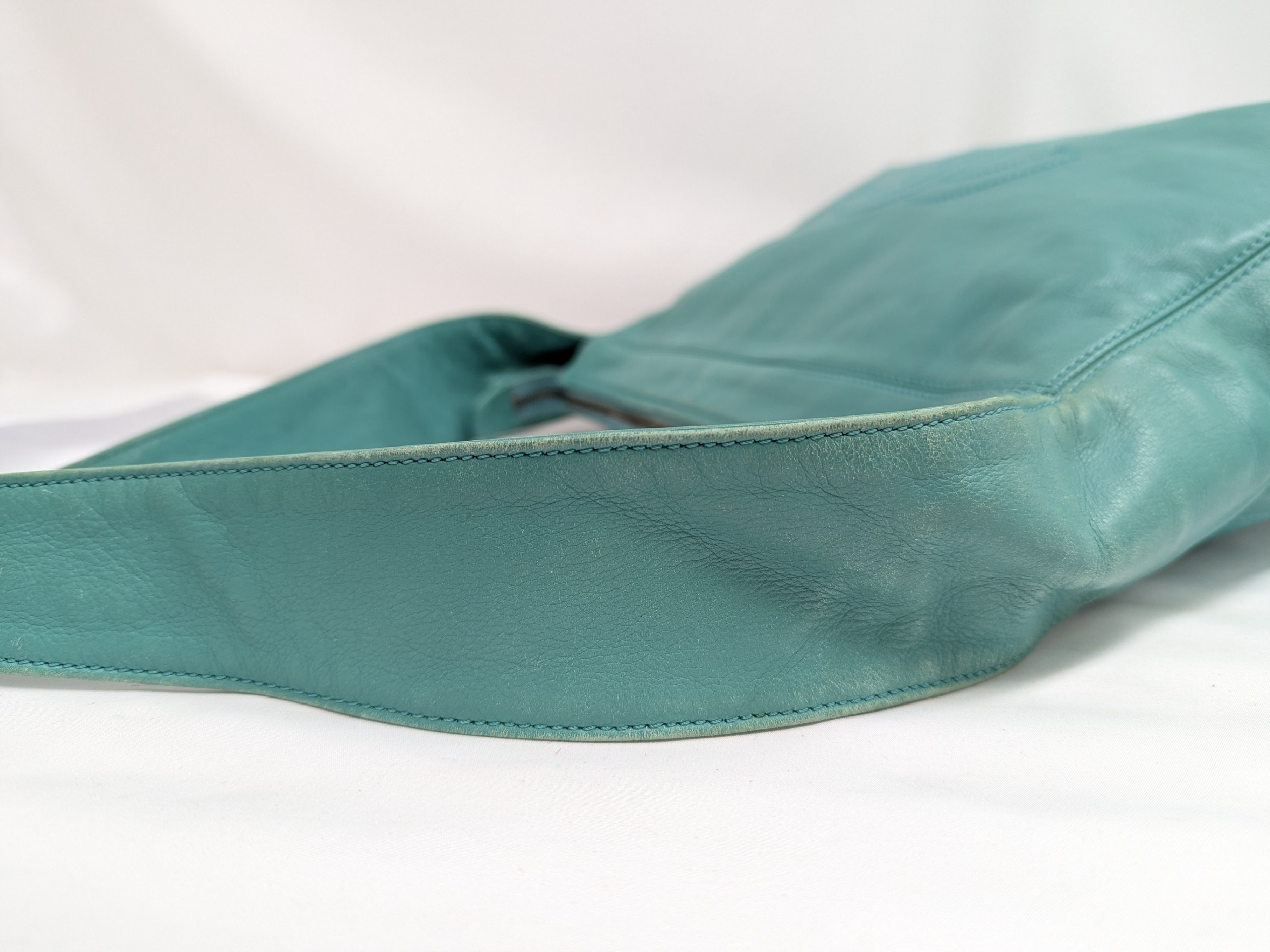 Calfskin One-Shoulder Bag, Emerald Green, Series 5 Handbag — view 7