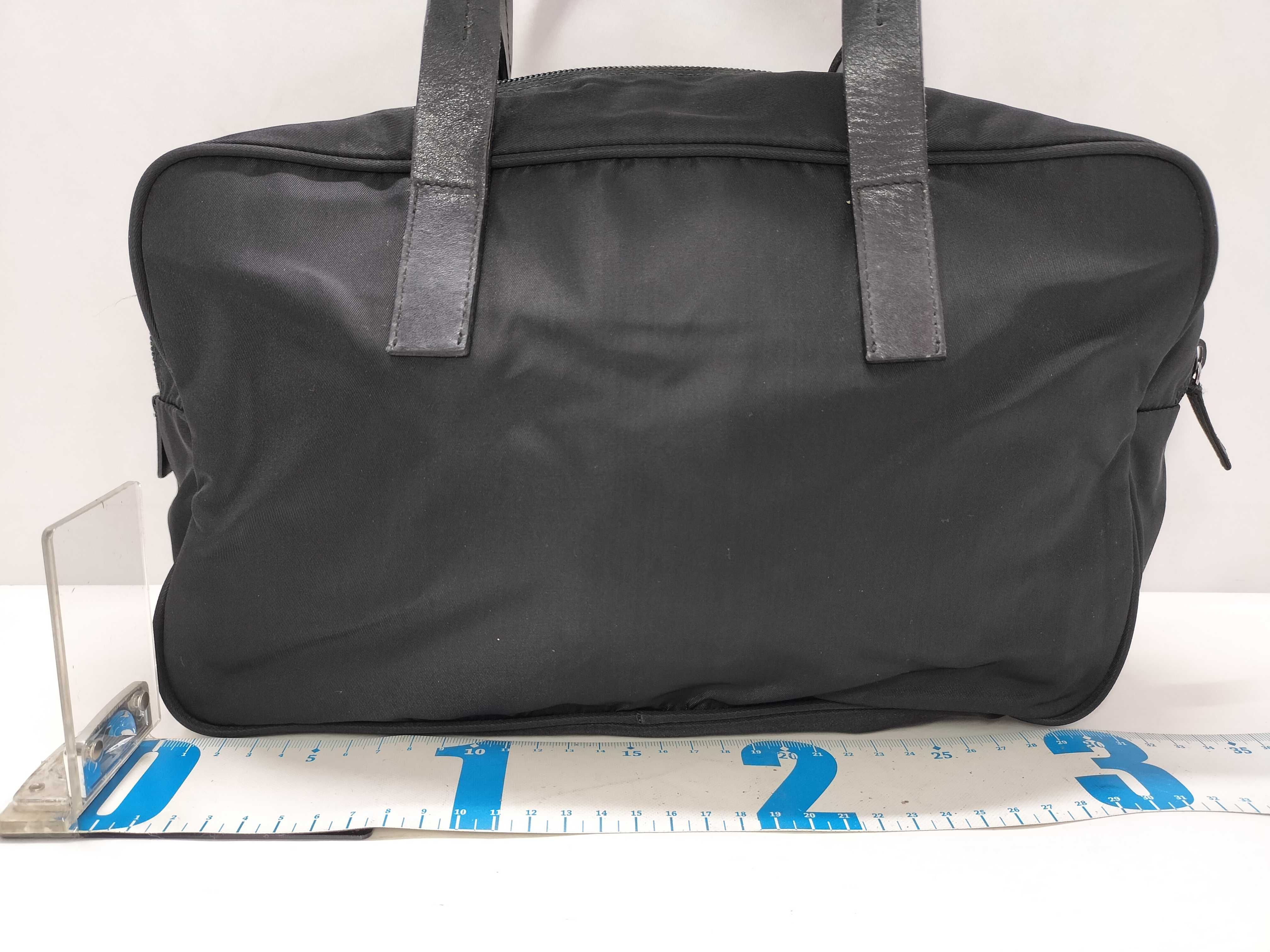 Nylon Prada Handbag Triangle Logo Nylon Black Handbag — view 2