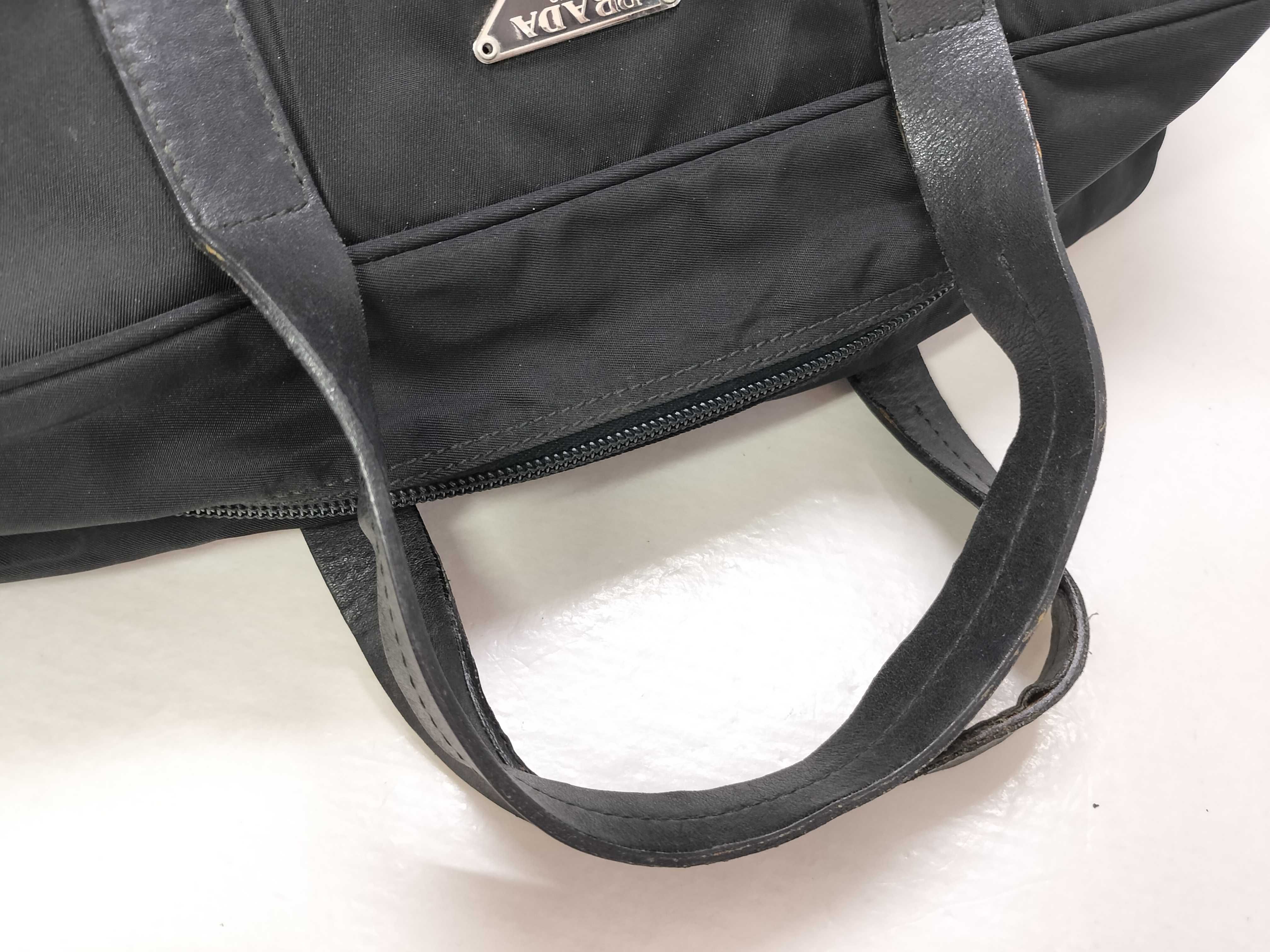 Nylon Prada Handbag Triangle Logo Nylon Black Handbag — view 3