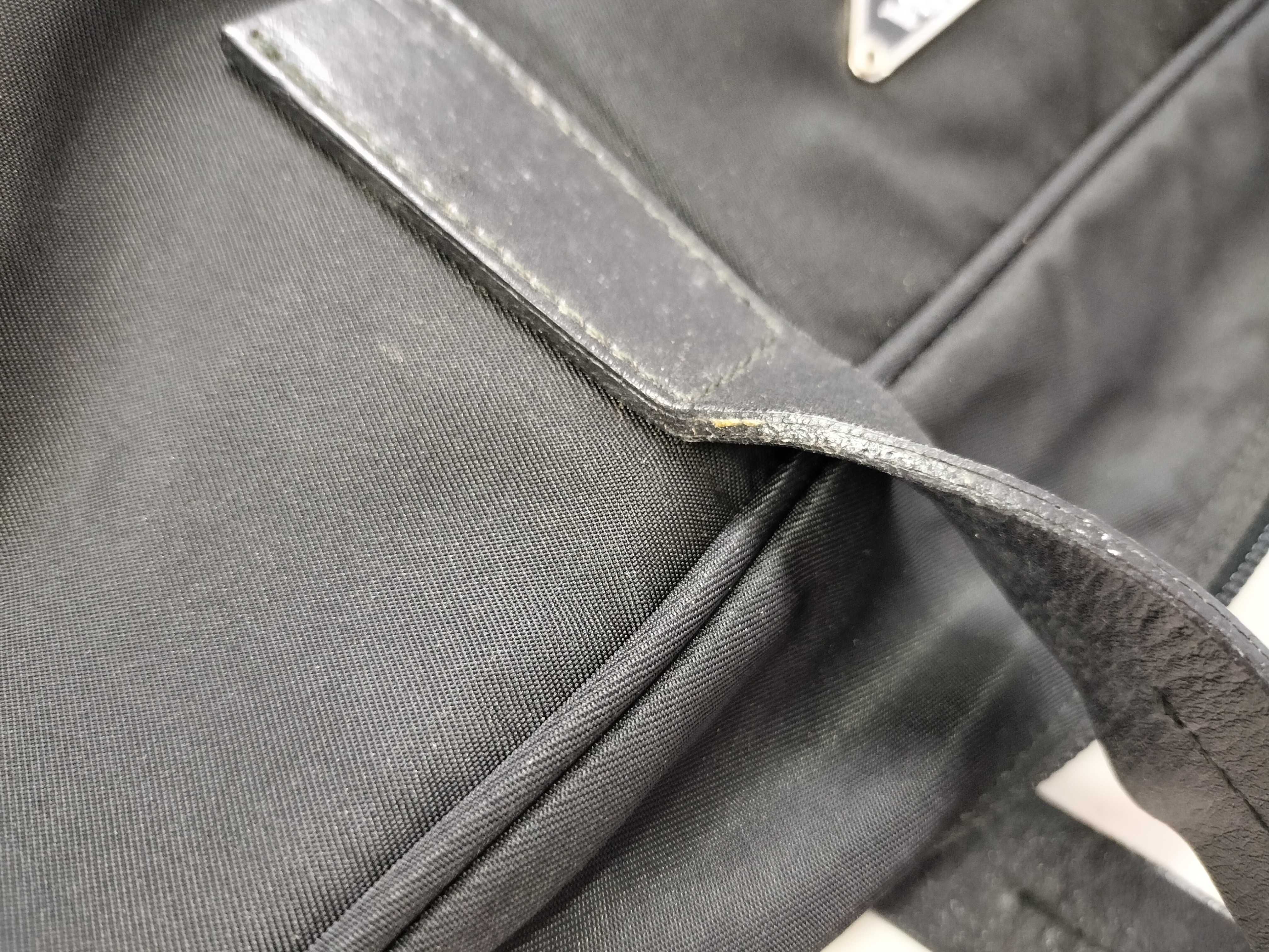 Nylon Prada Handbag Triangle Logo Nylon Black Handbag — view 5