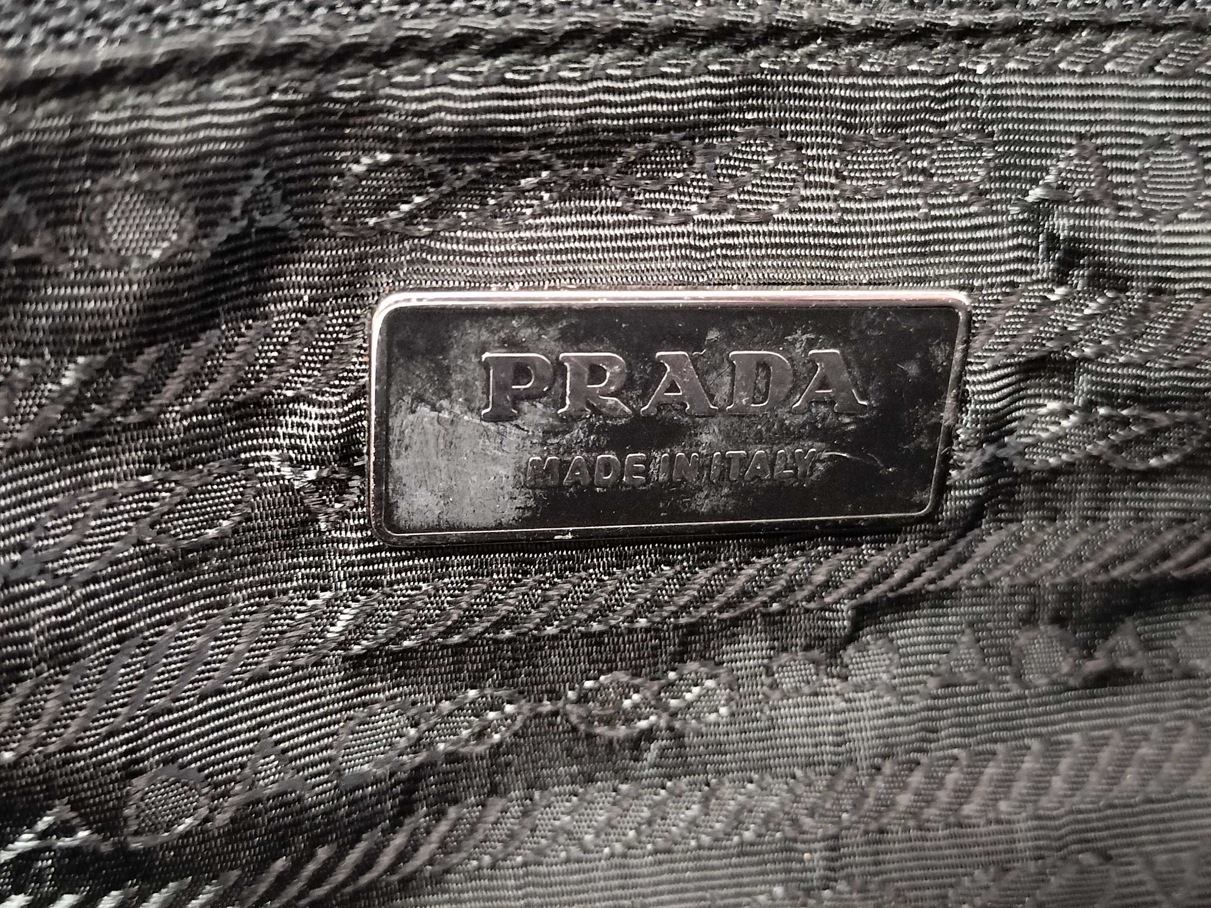 Nylon Prada Handbag Triangle Logo Nylon Black Handbag — view 9