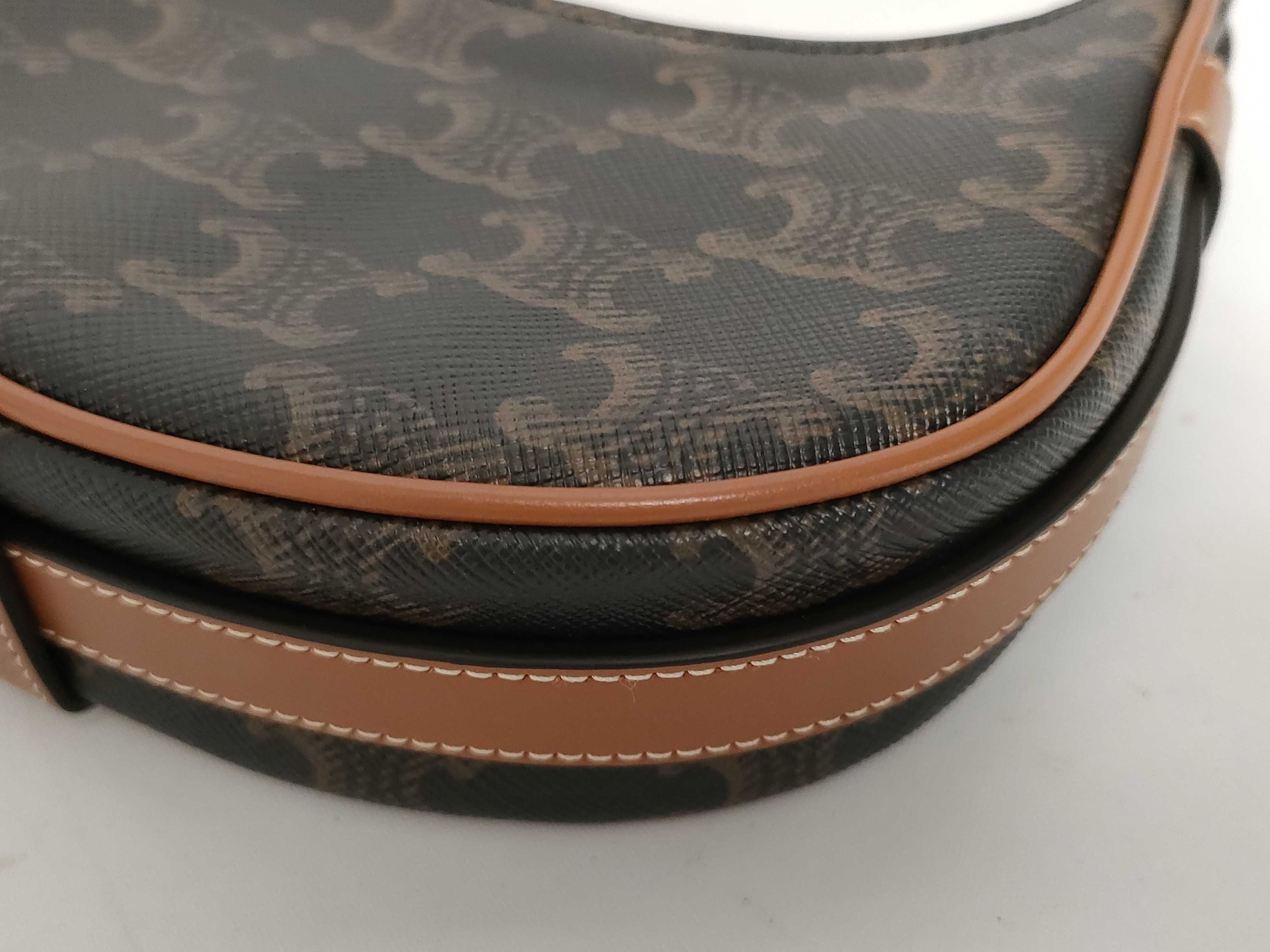 Triomphe Mini Ava PVC x Leather Shoulder Bag Brown Shoulder Bag — view 7