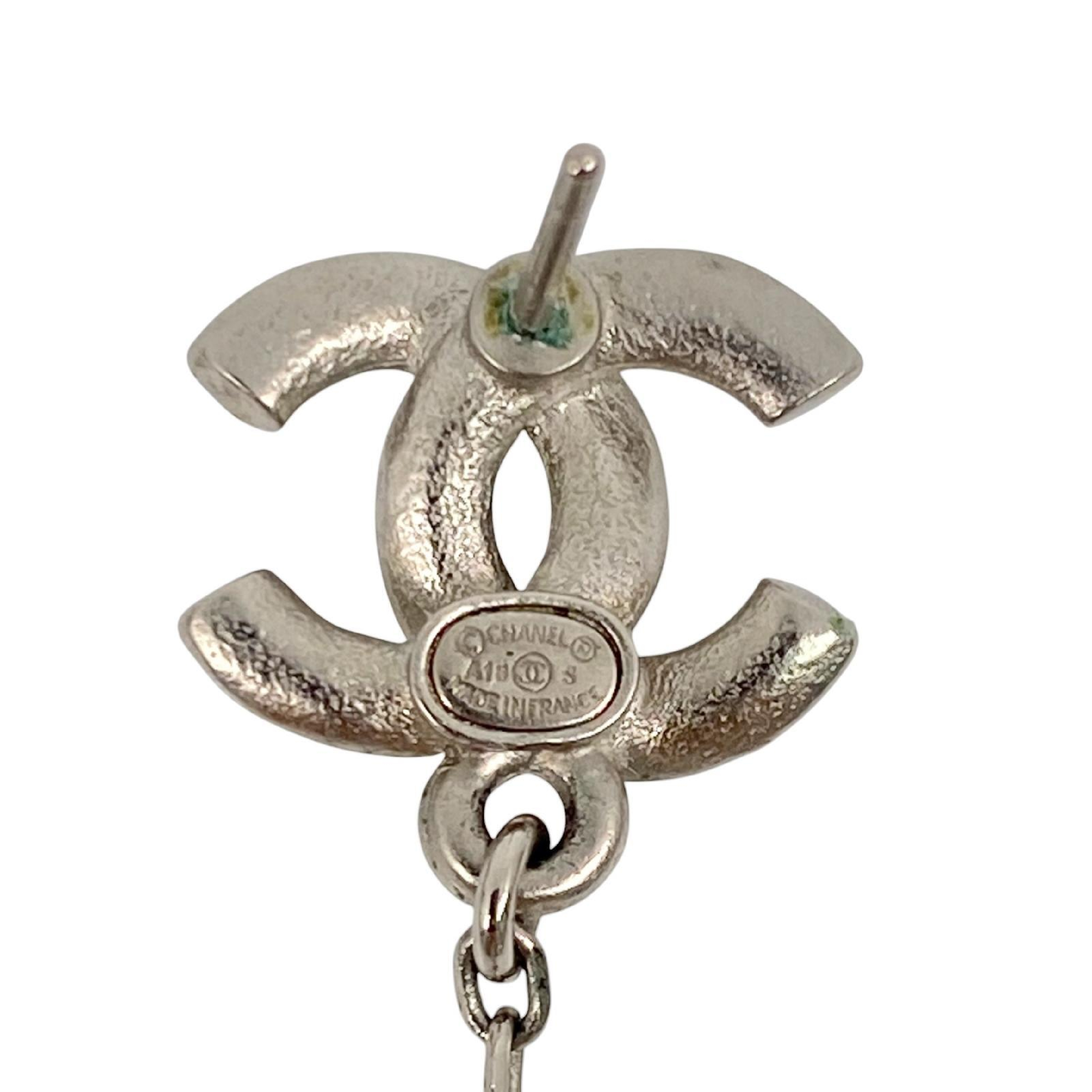 【*Shipped from: Hong Kong*】CHANEL ( ) Gold-colored Metal/Resin/Rhinestone Coco Mark A18S Earrings — view 10