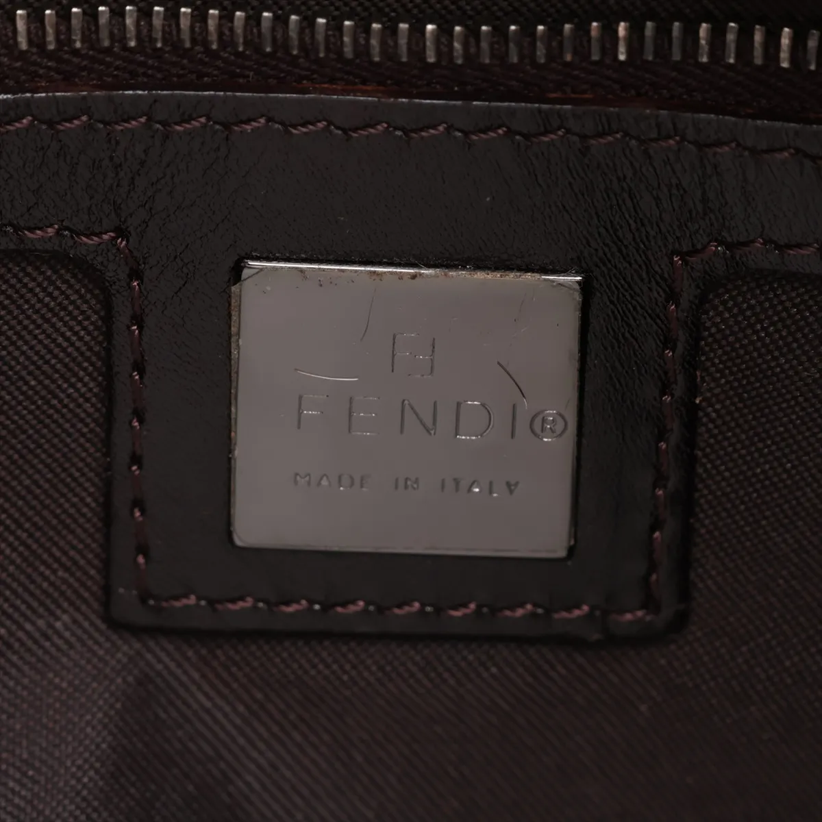 Calf Hair x Leather Shoulder Bag, Beige x Brown, 8BR004 — view 9