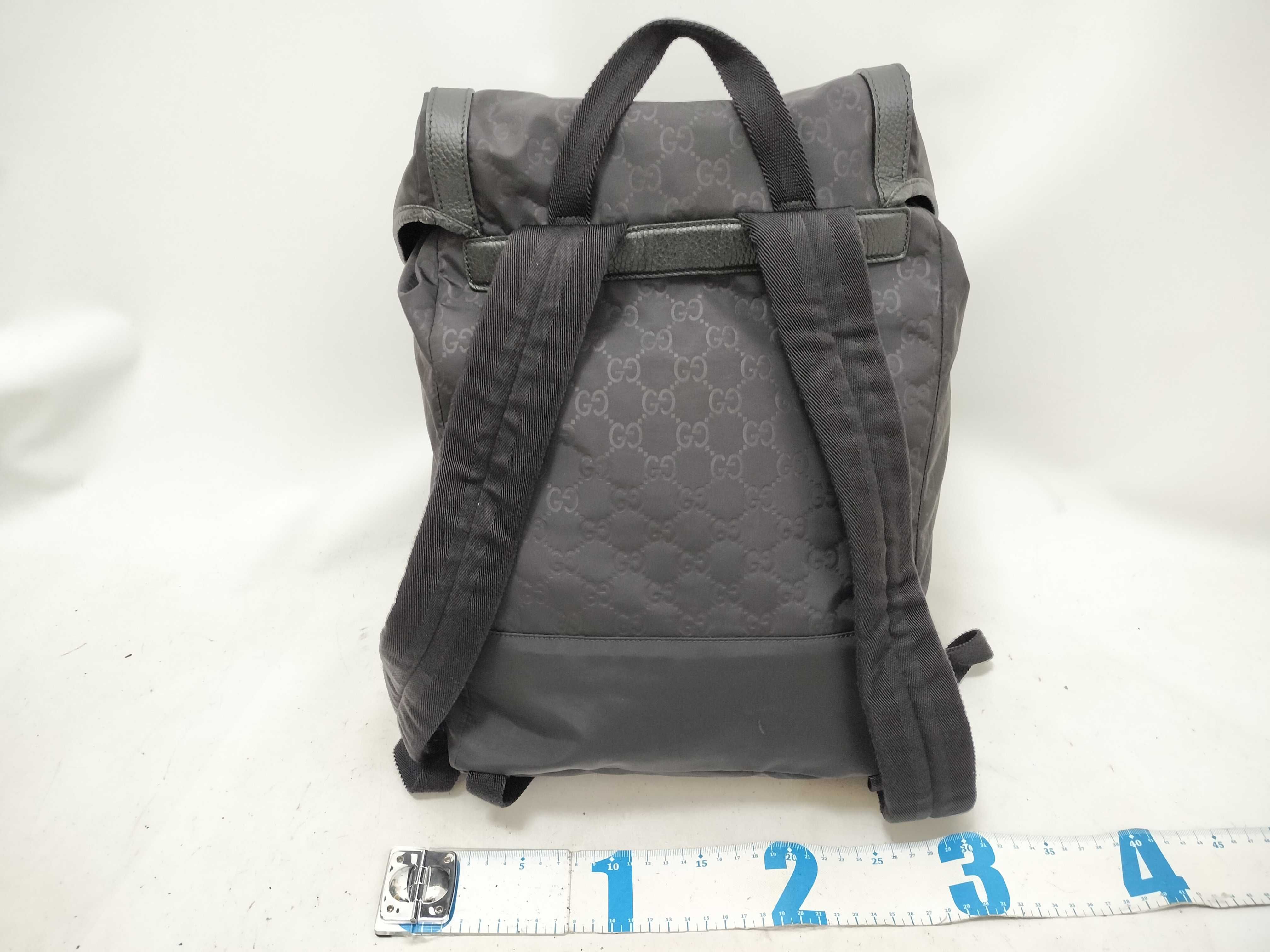 GG Nylon Backpack/Rucksack, Black, 387071 — view 2