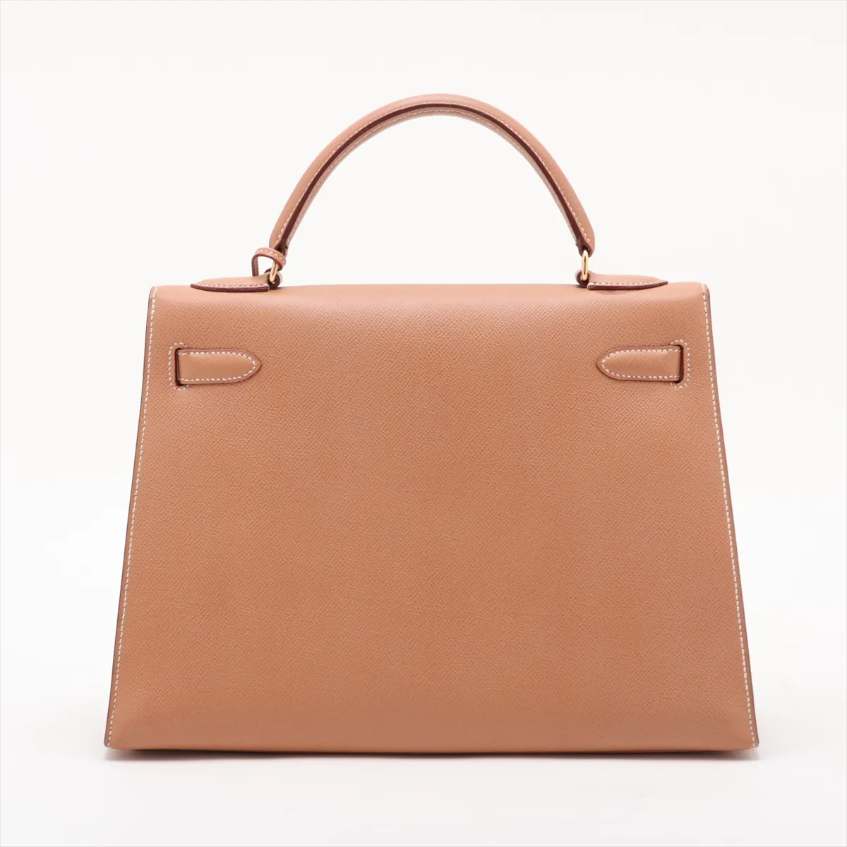 [Individually packaged] Hermes Kelly 32 Sellier Courchevel Natural Gold Hardware W: 1993 — view 2