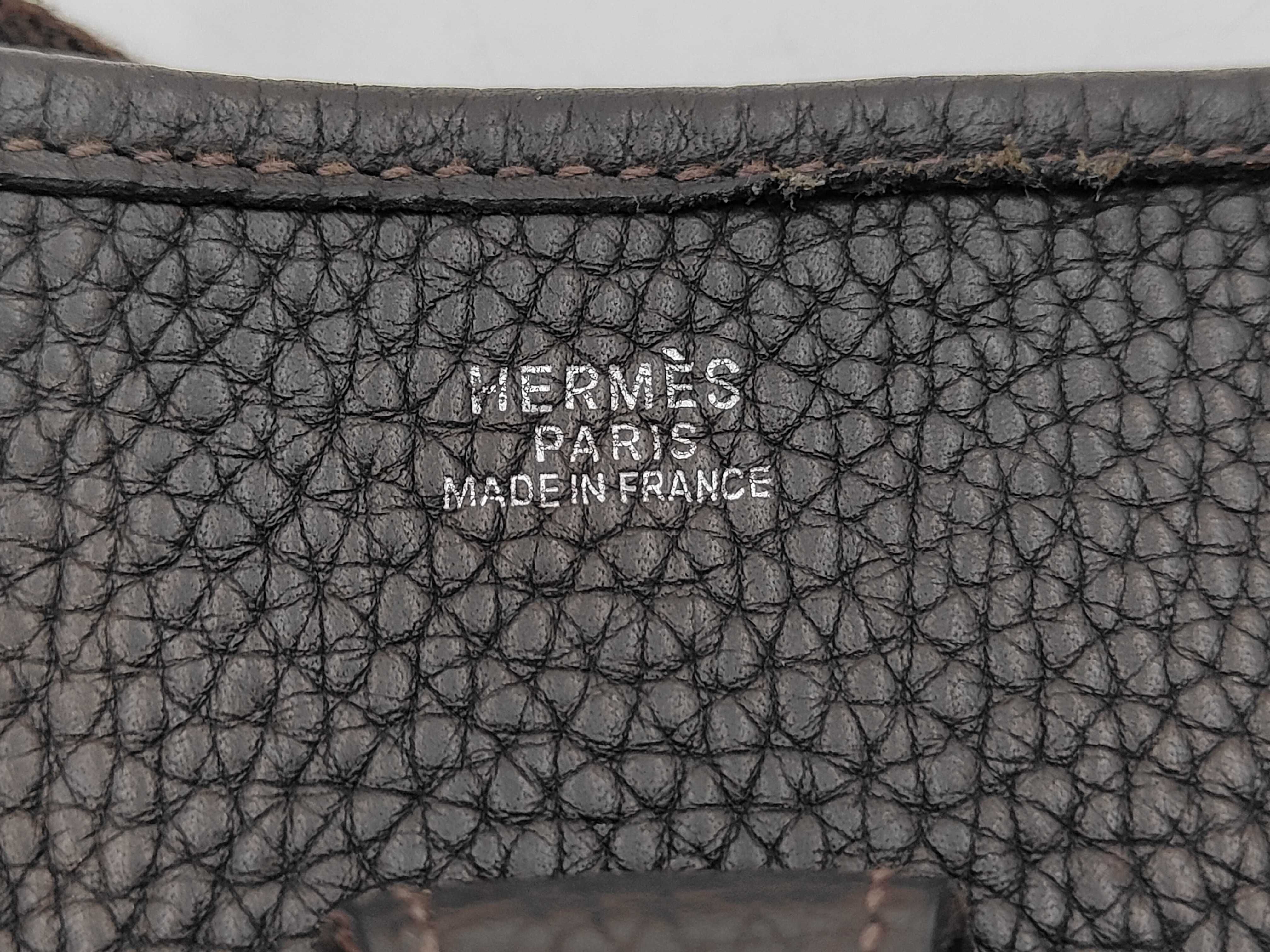 Evelyne 2 PM Taurillon Clemence Ebene Shoulder Bag ( H stamp) — view 9