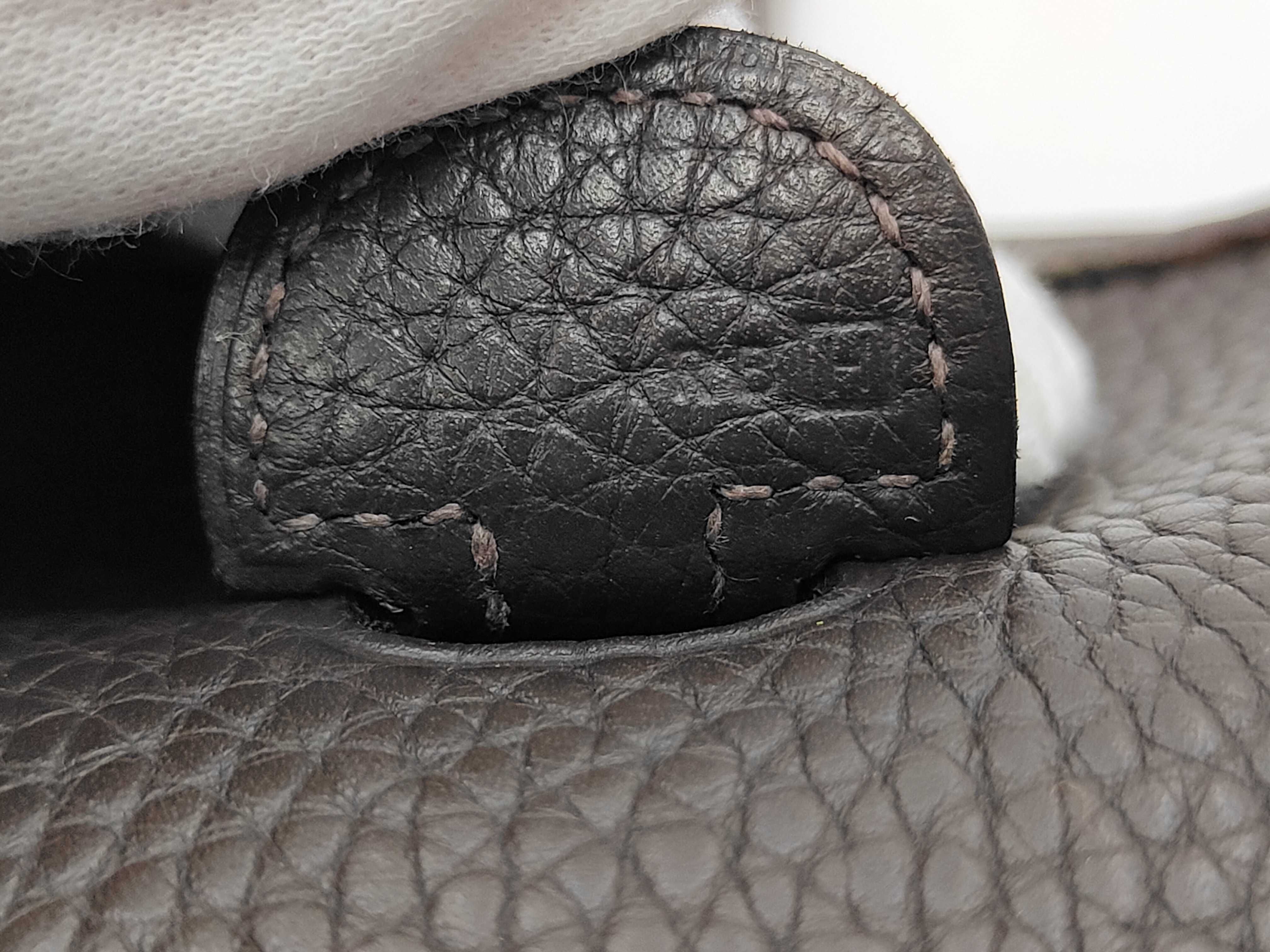 Evelyne 2 PM Taurillon Clemence Ebene Shoulder Bag ( H stamp) — view 10