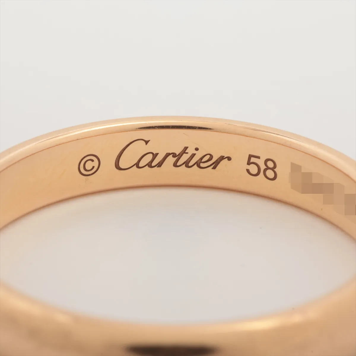 wedding ring, 750 (PG), 5.0g, size 58, initials OHY371, metal scratches. — view 3