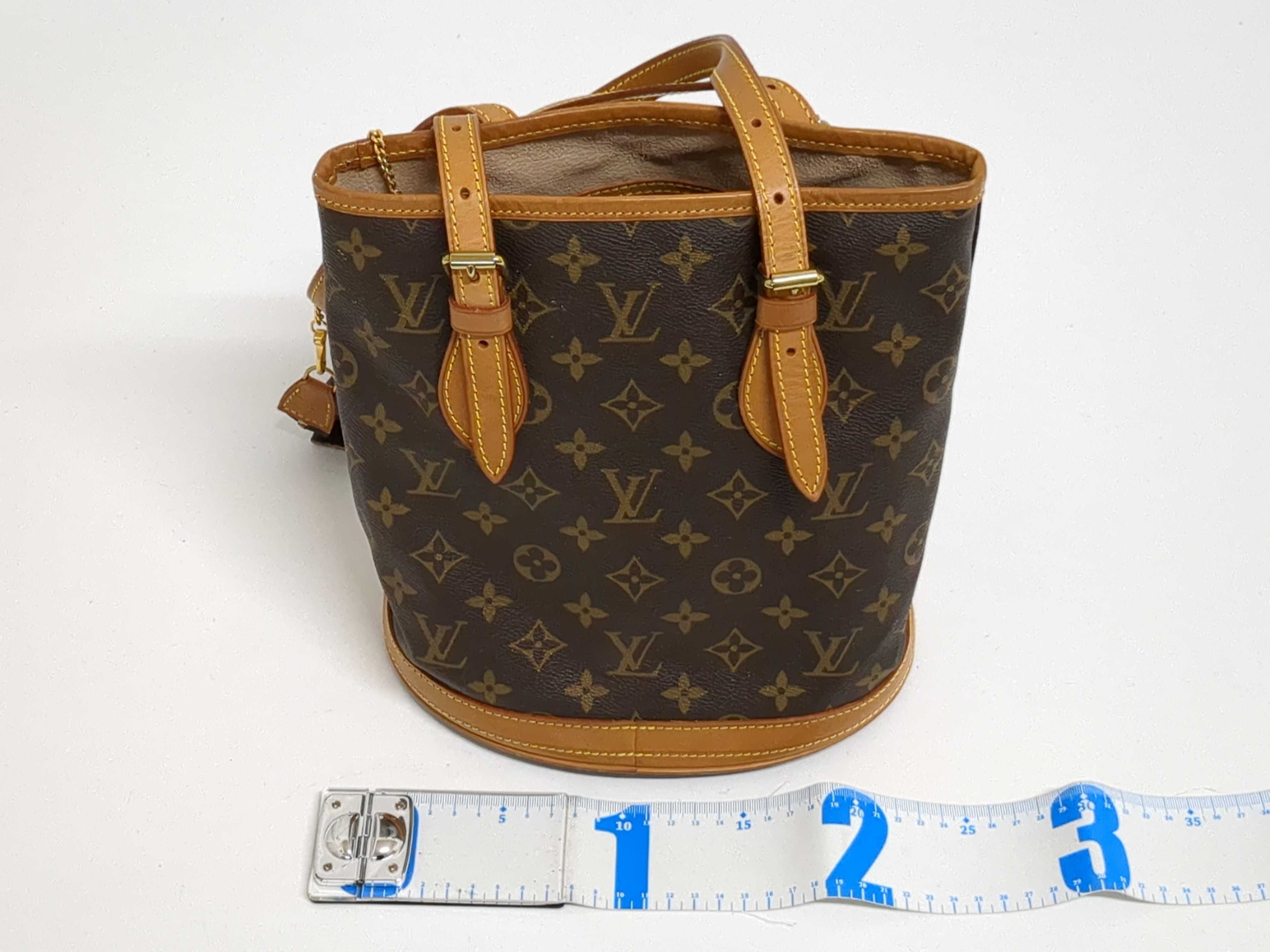 Monogram Bucket Tote Bag with Pouch — view 2