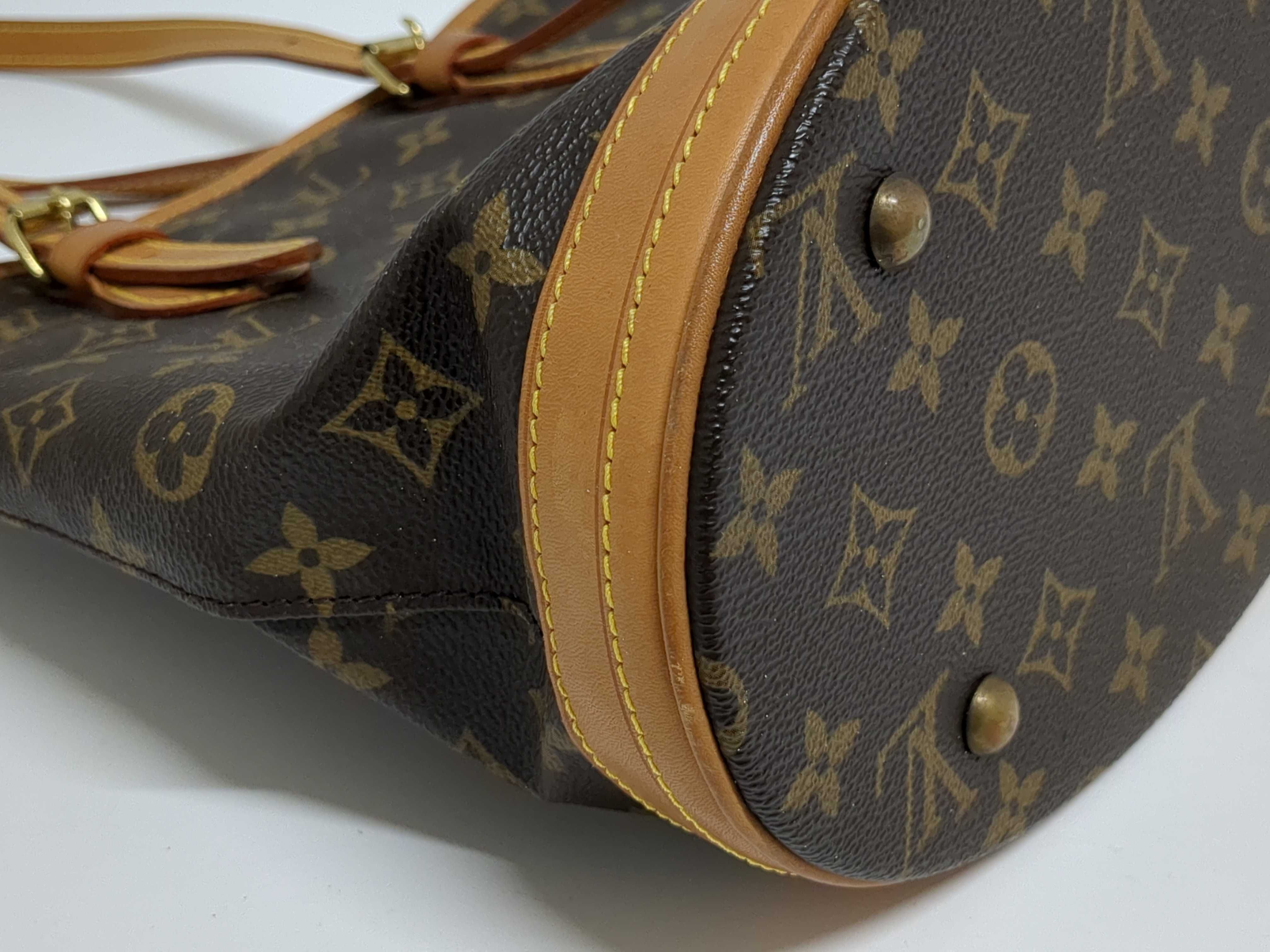 Monogram Bucket Tote Bag with Pouch — view 6