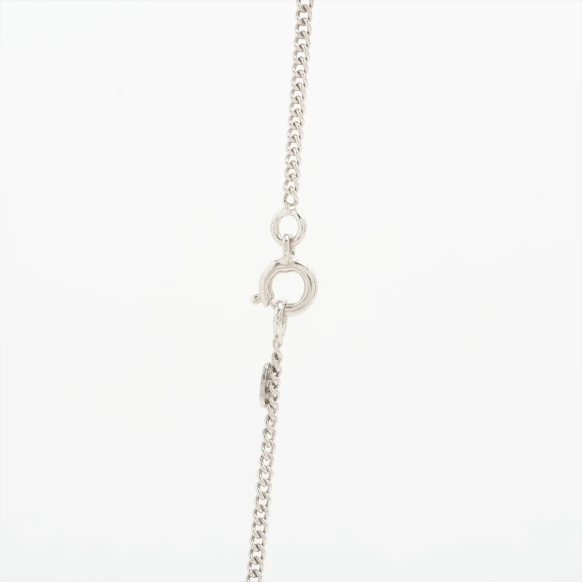 Coco Mark 06V Necklace, Metal x Rhinestone, Silver. — view 3