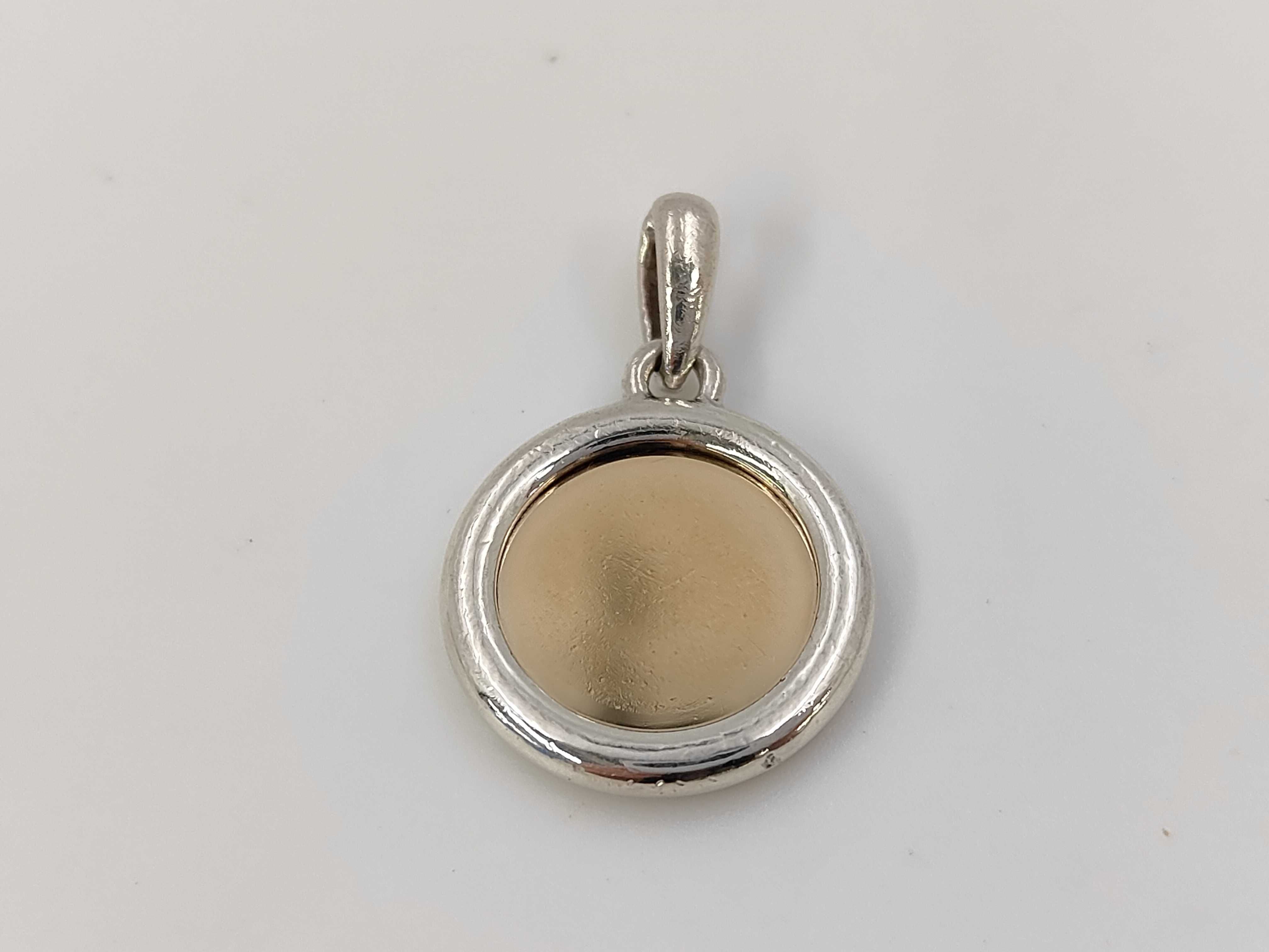 Sellier Necklace Pendant Top, Combination 925 750 Sterling Silver — view 2