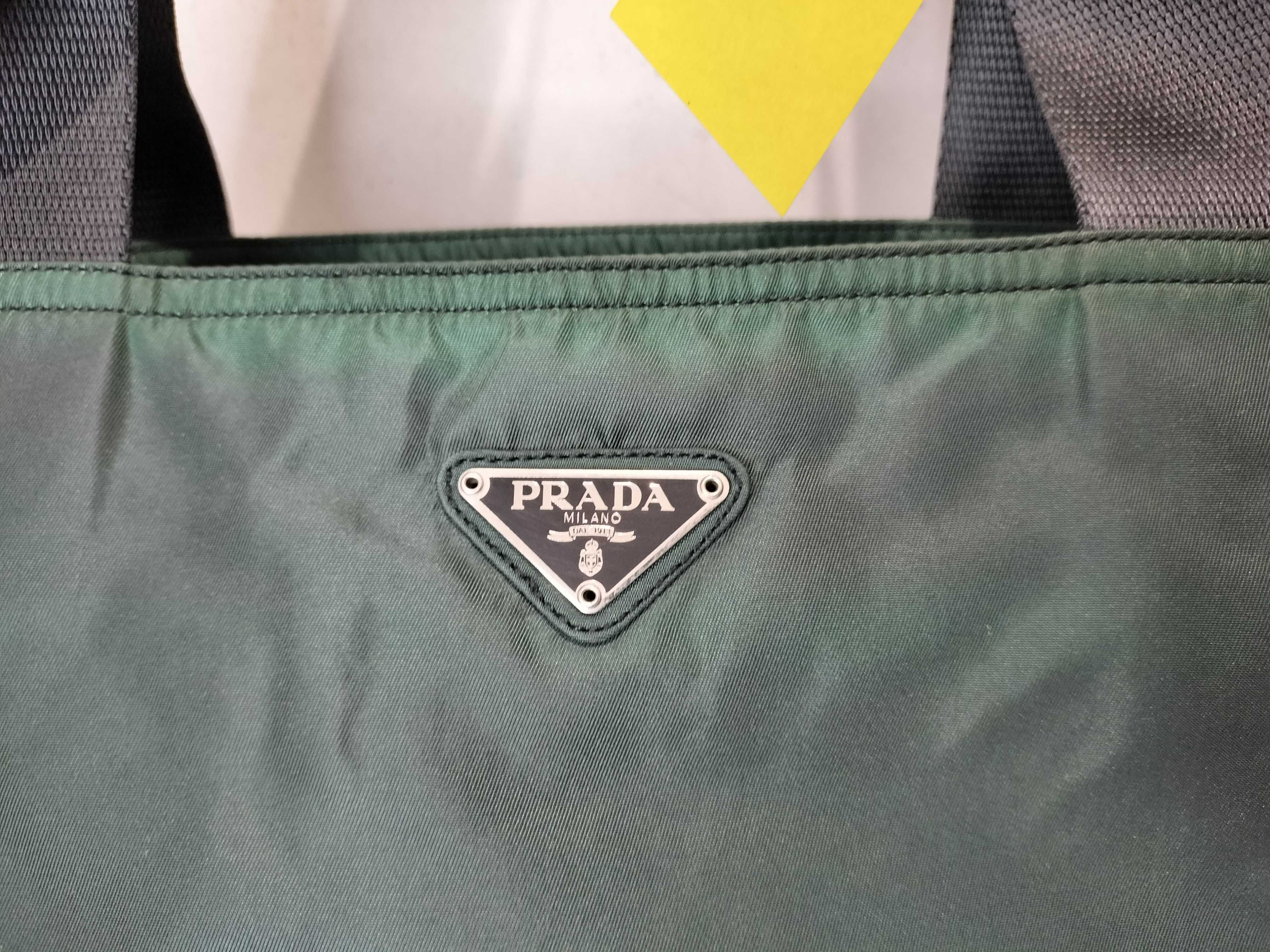 Nylon Tote Bag, Green, Handbag — view 2